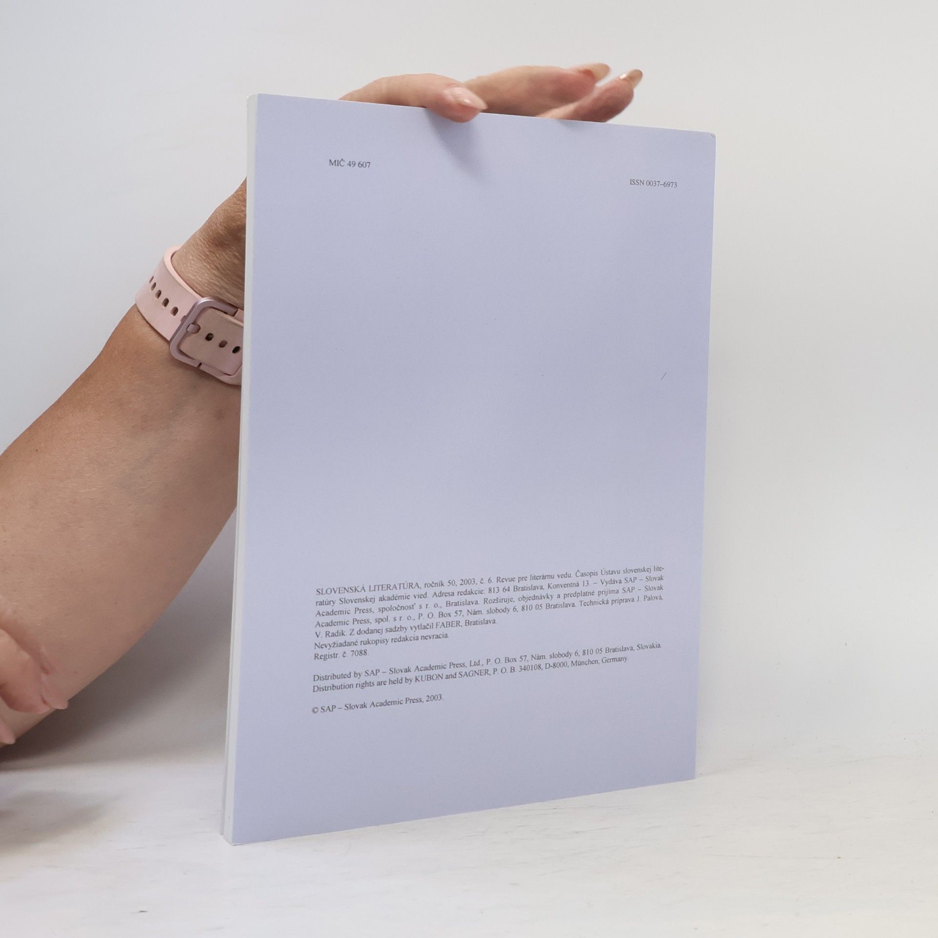 Autorenkollektiv Slovenská literatúra 6/2003