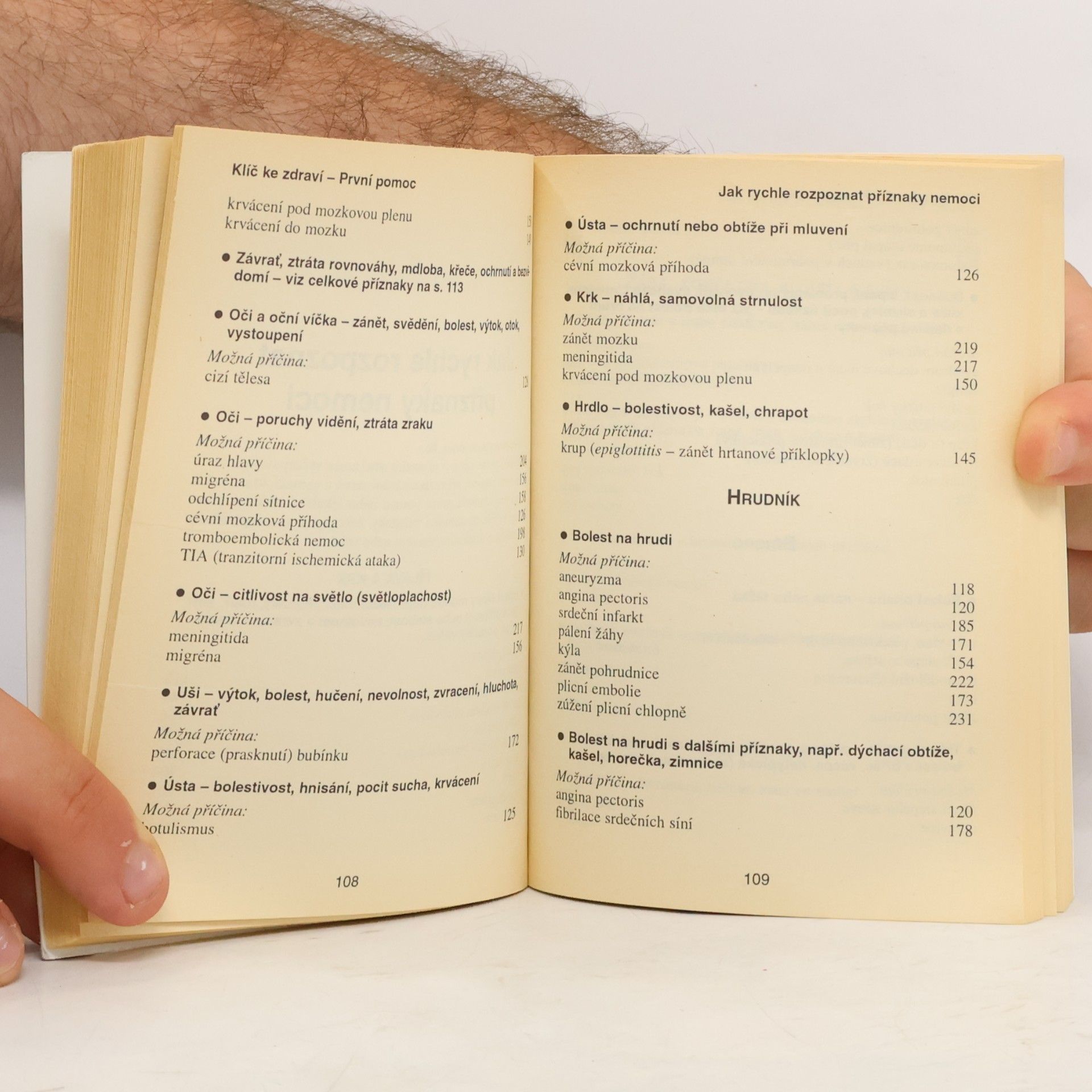 Autorenkollektiv První pomoc : určení příznaků, léčba, postupy zachraňující život : srdeční zástava, zlomeniny, krvácení, šok, štípnutí a uštknut