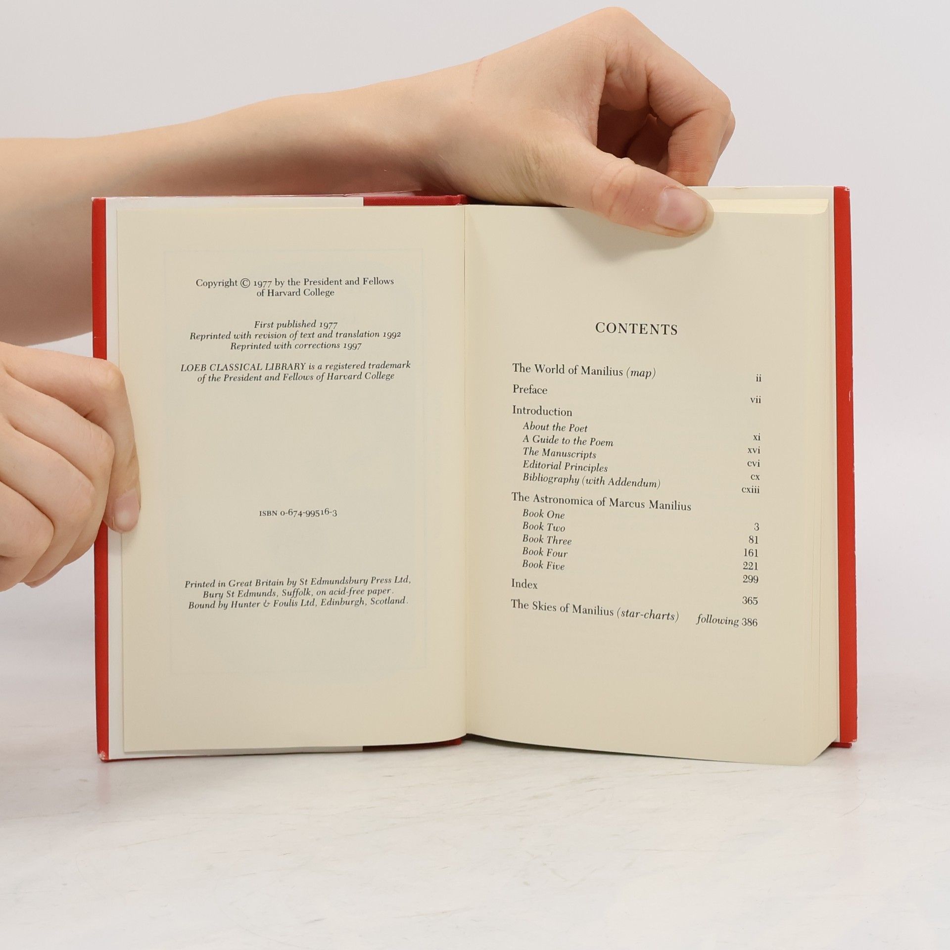 Marcus Manilius Loeb Classical Library: Astronomica