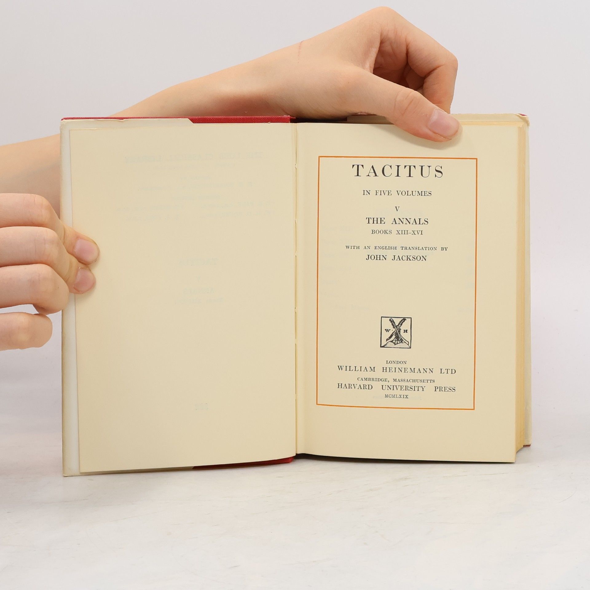 Tacitus Tacitus V. The Annals XIII-XVI