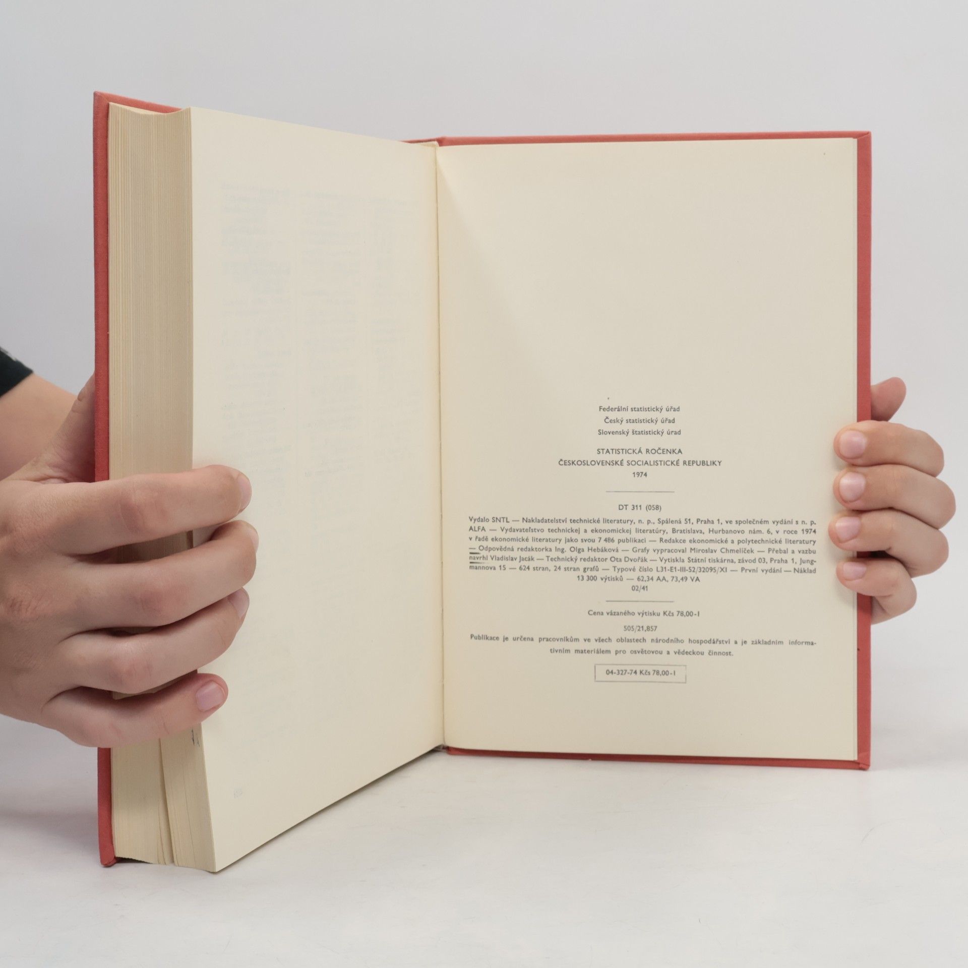 Collectif d'auteurs Statistická ročenka Československé socialistické republiky 1974