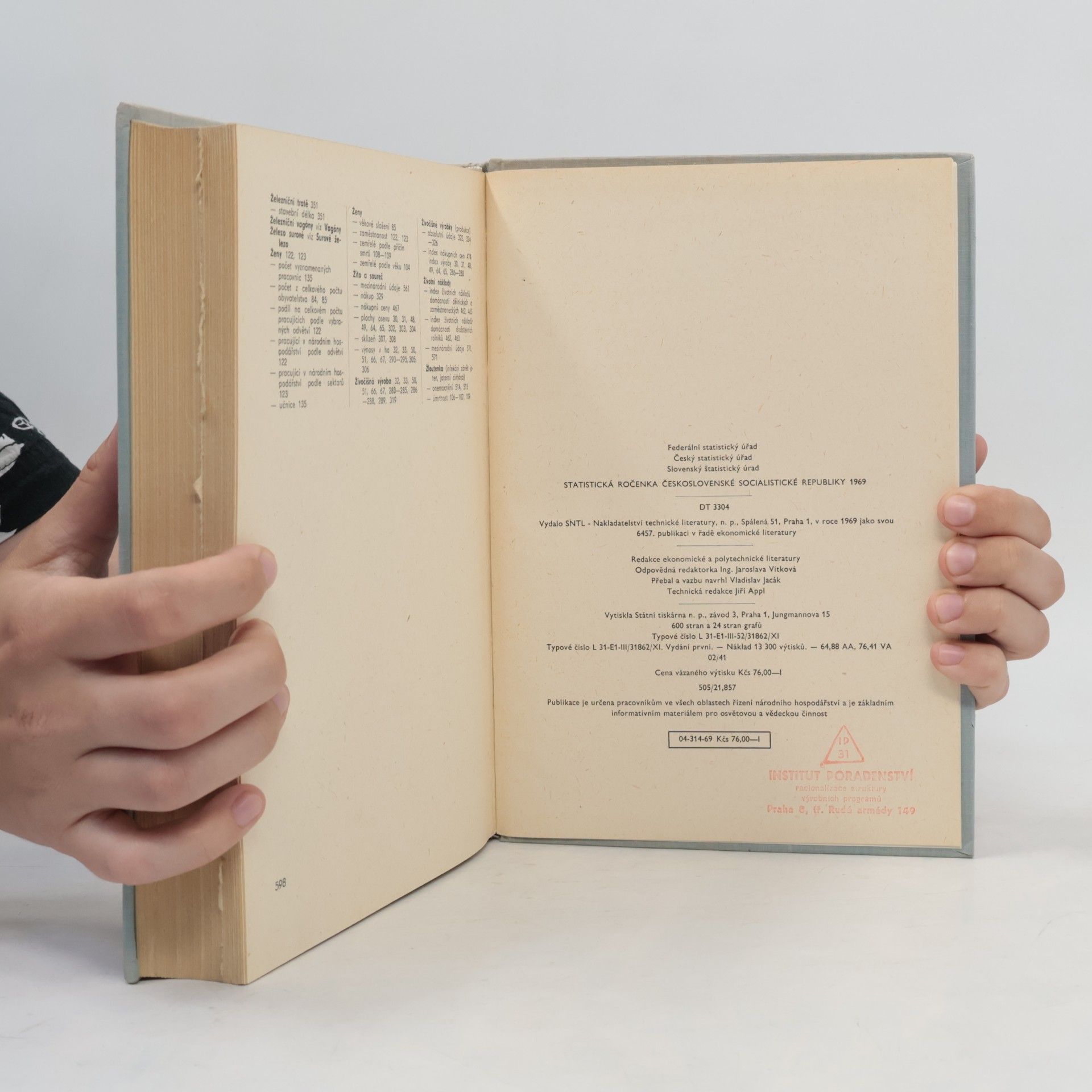 Collectif d'auteurs Statistická ročenka ČSSR 1969