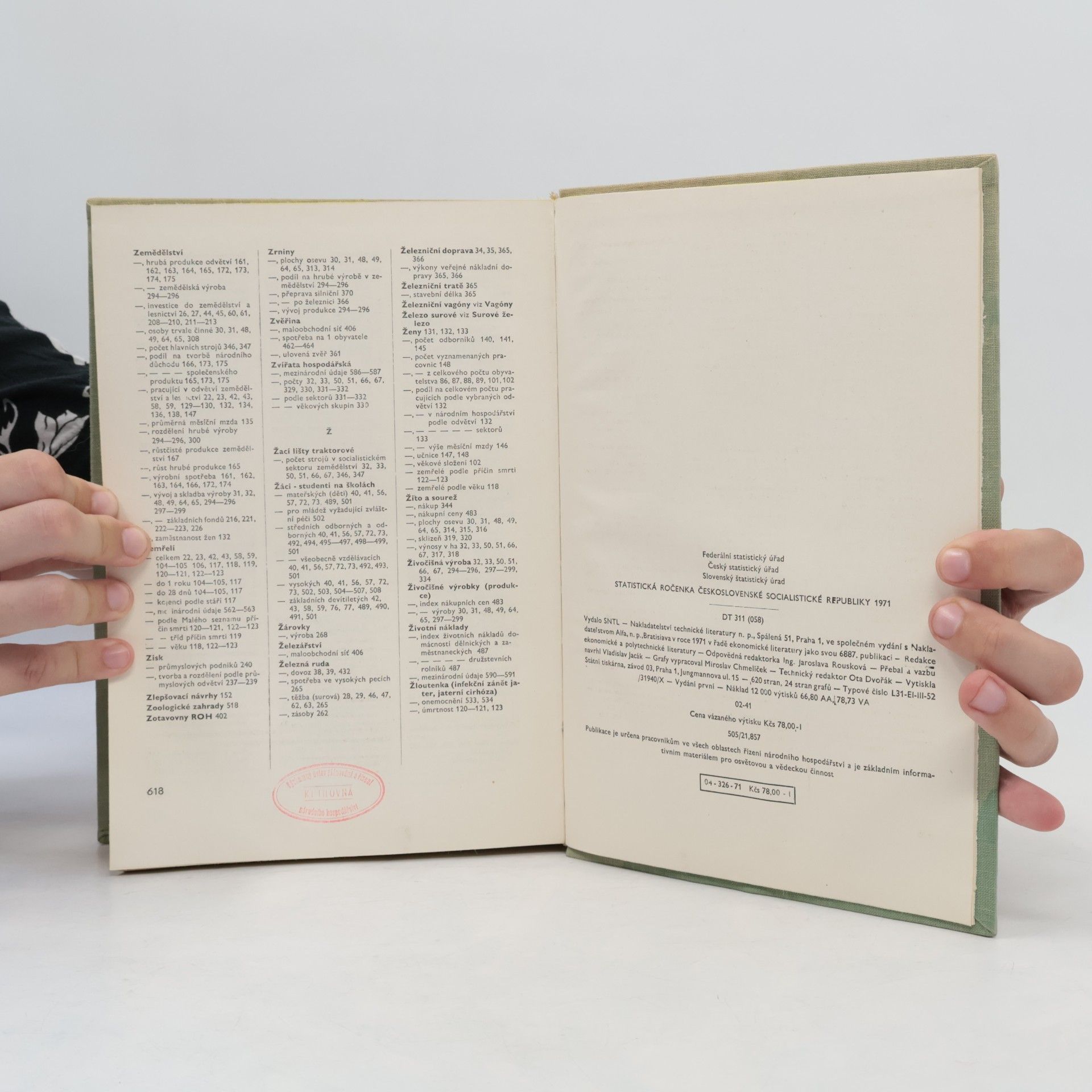 Kolektív autorov Statistická ročenka ČSSR 1971