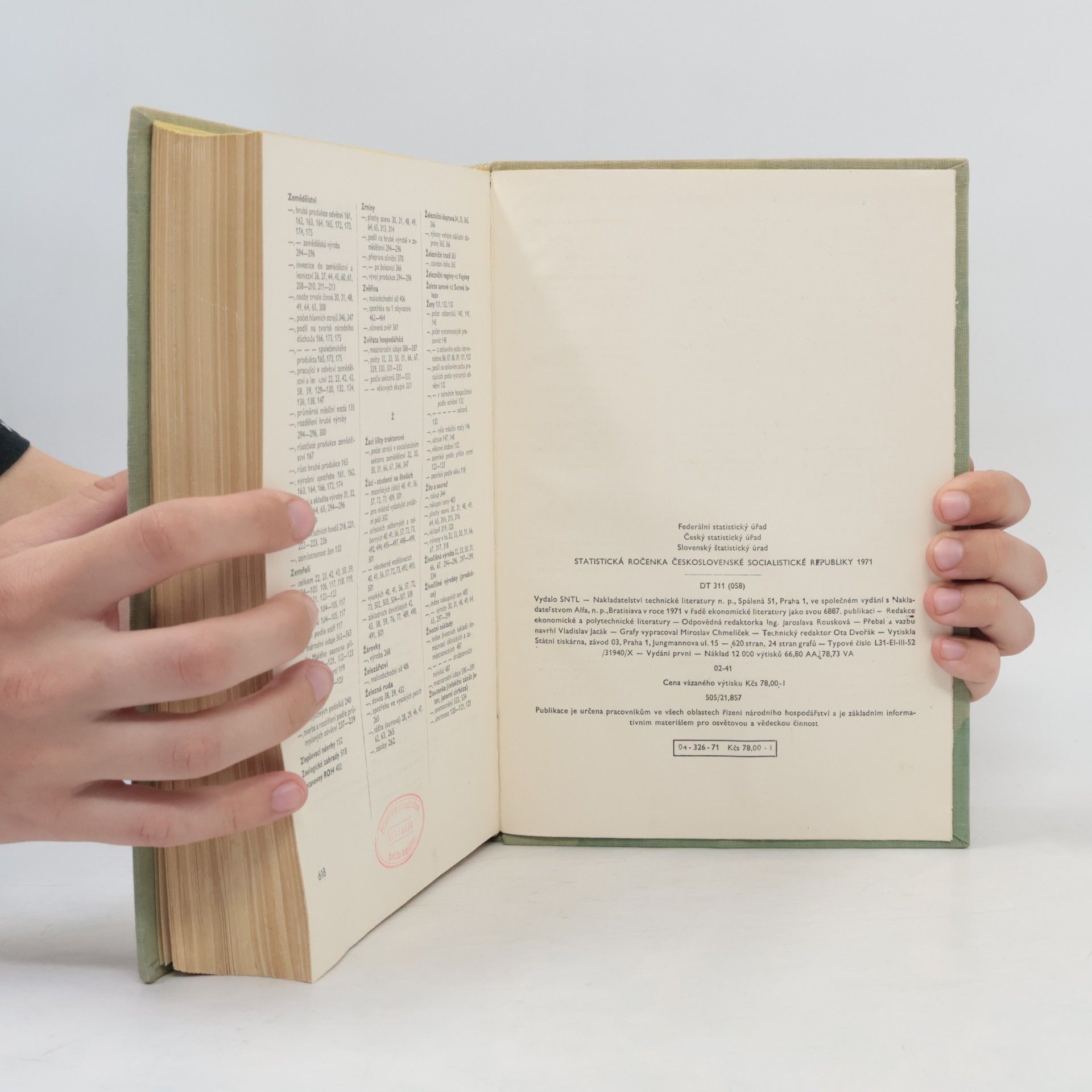 Kolektív autorov Statistická ročenka ČSSR 1971