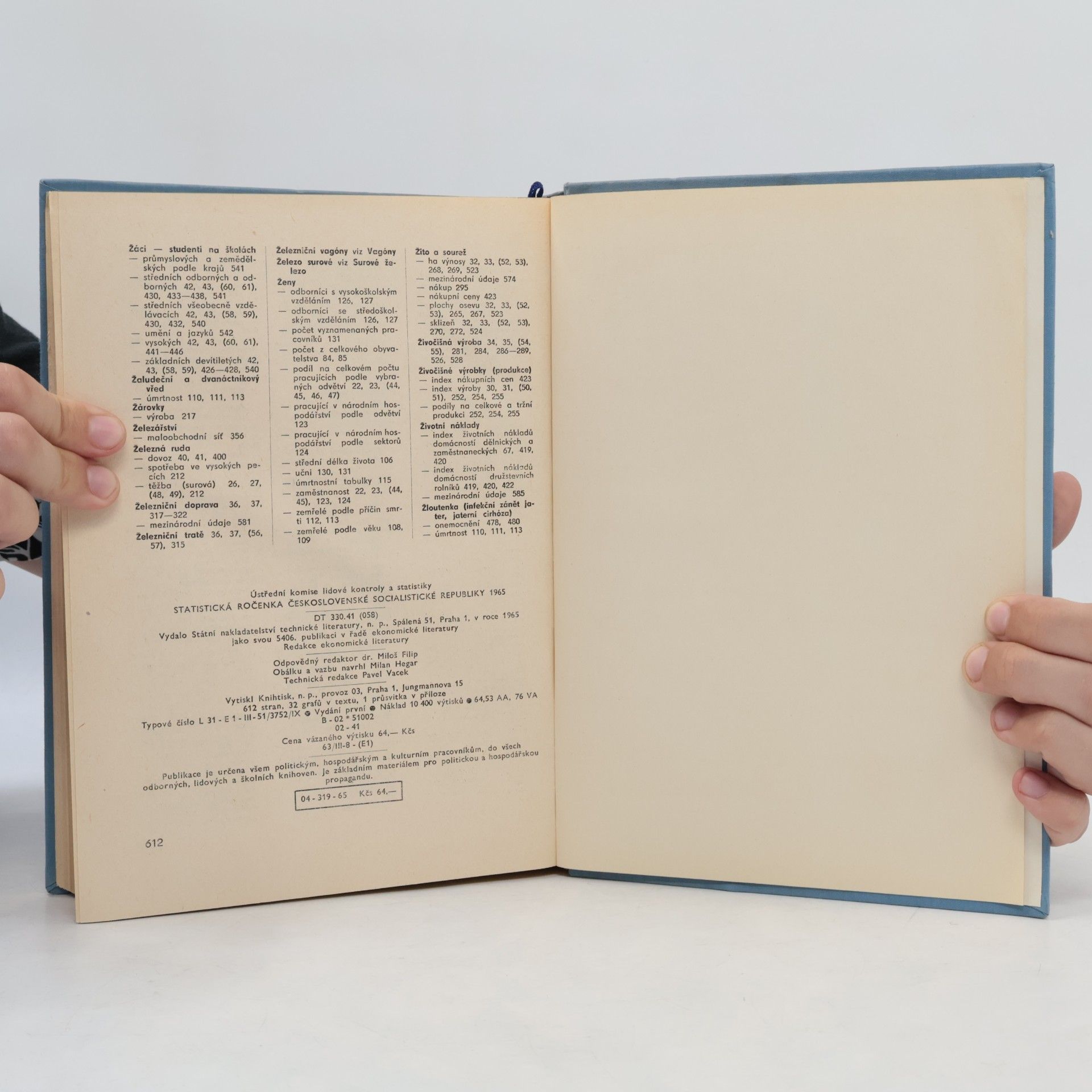 Collectif d'auteurs Statistická ročenka ČSSR 1965
