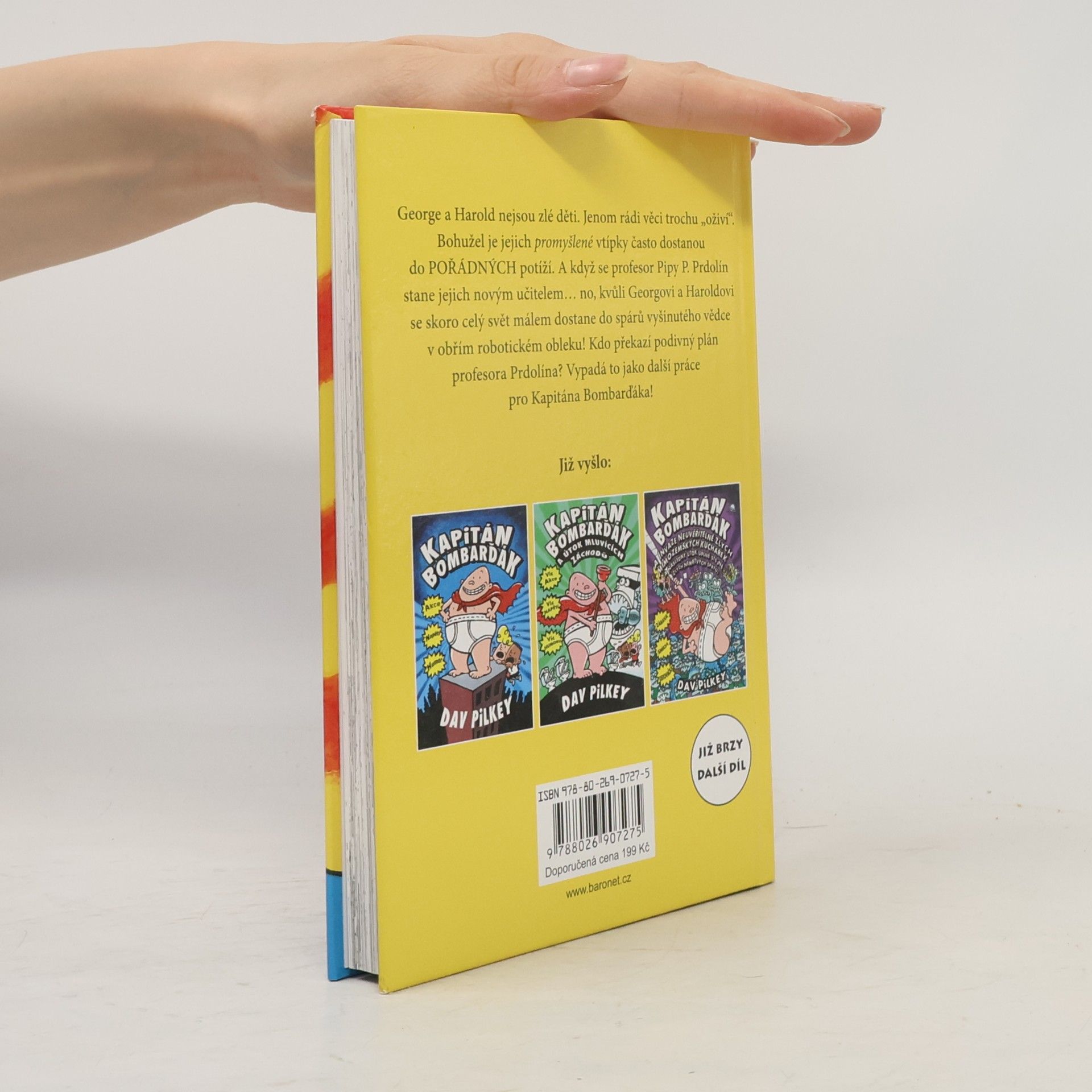 Dav Pilkey Kapitán Bombarďák a podivný plán profesora Prdolína