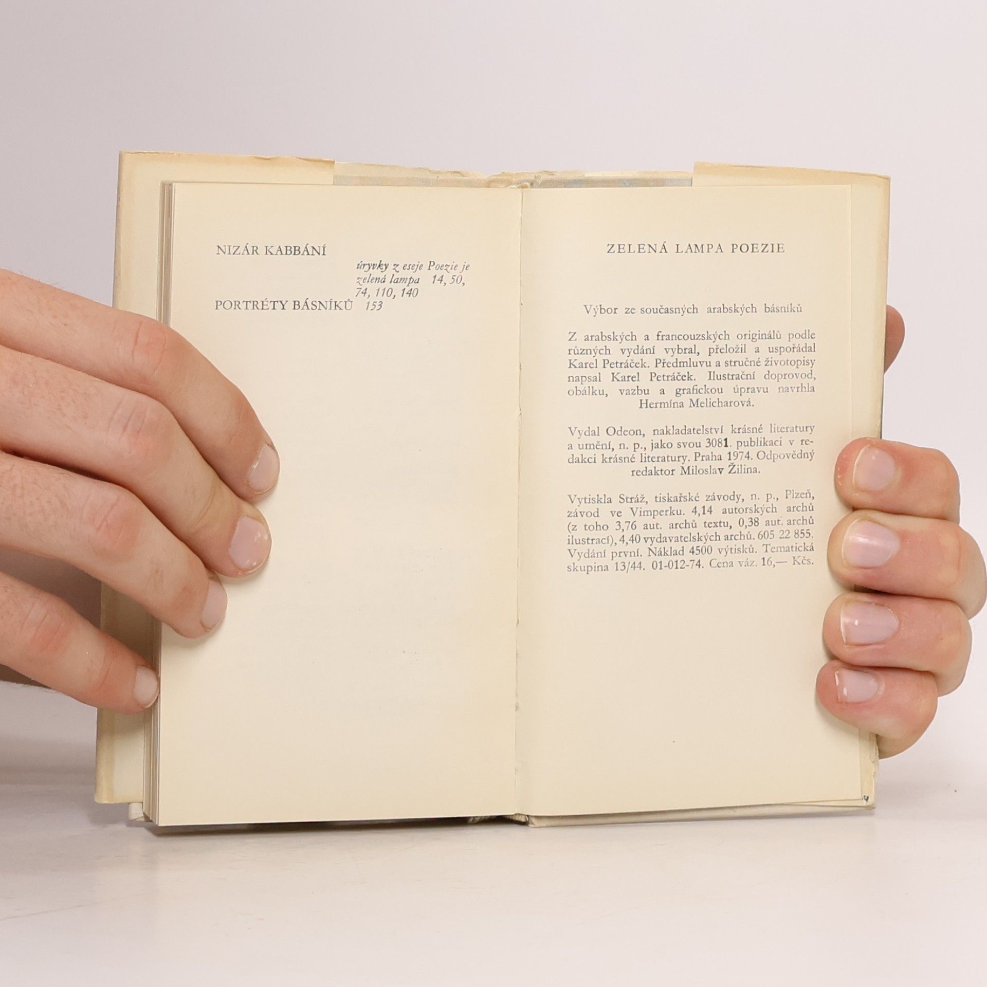 Karel Petráček Zelená lampa poezie: Výbor ze současných arabských básníků