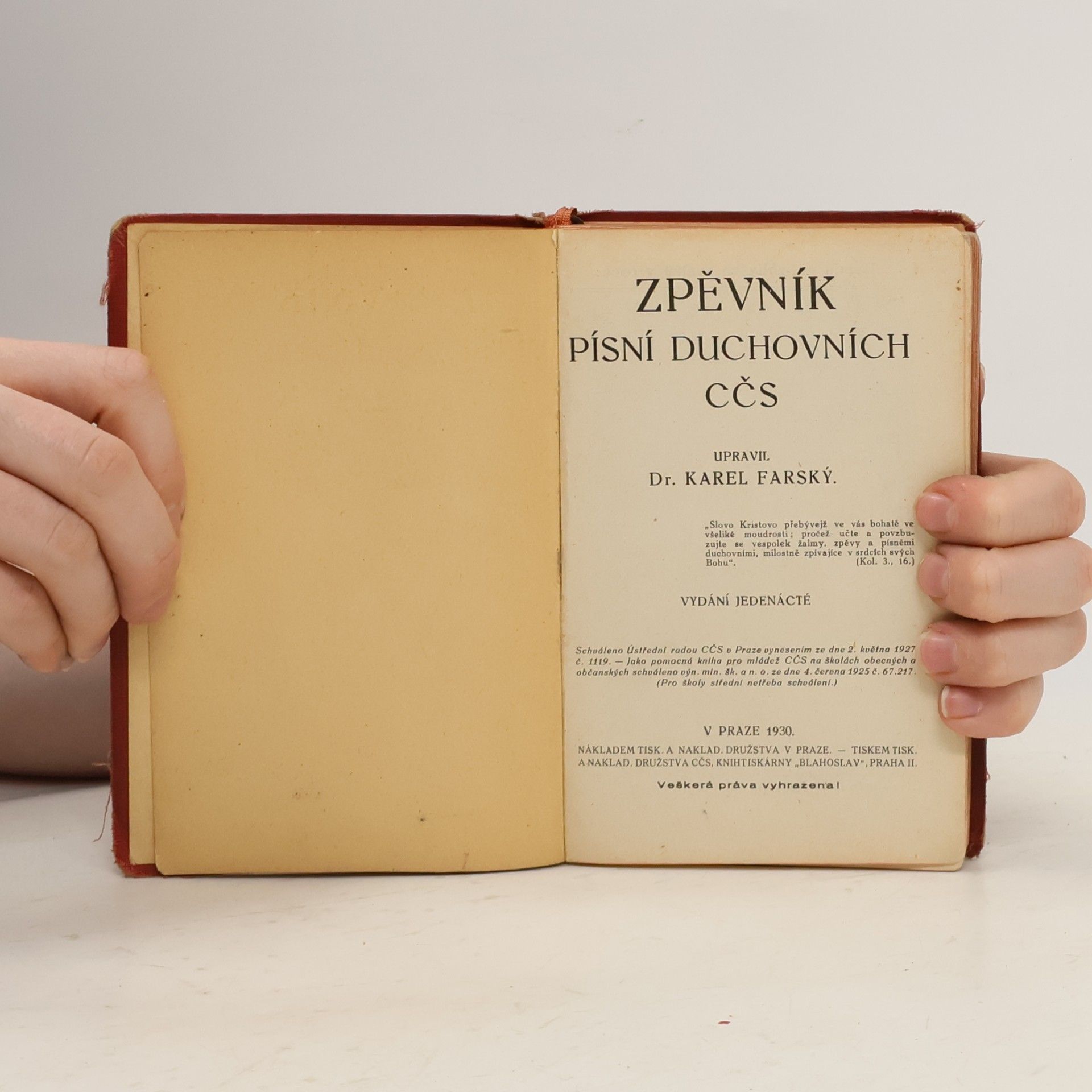 Karel Farský Zpěvník písní duchovních CČS
