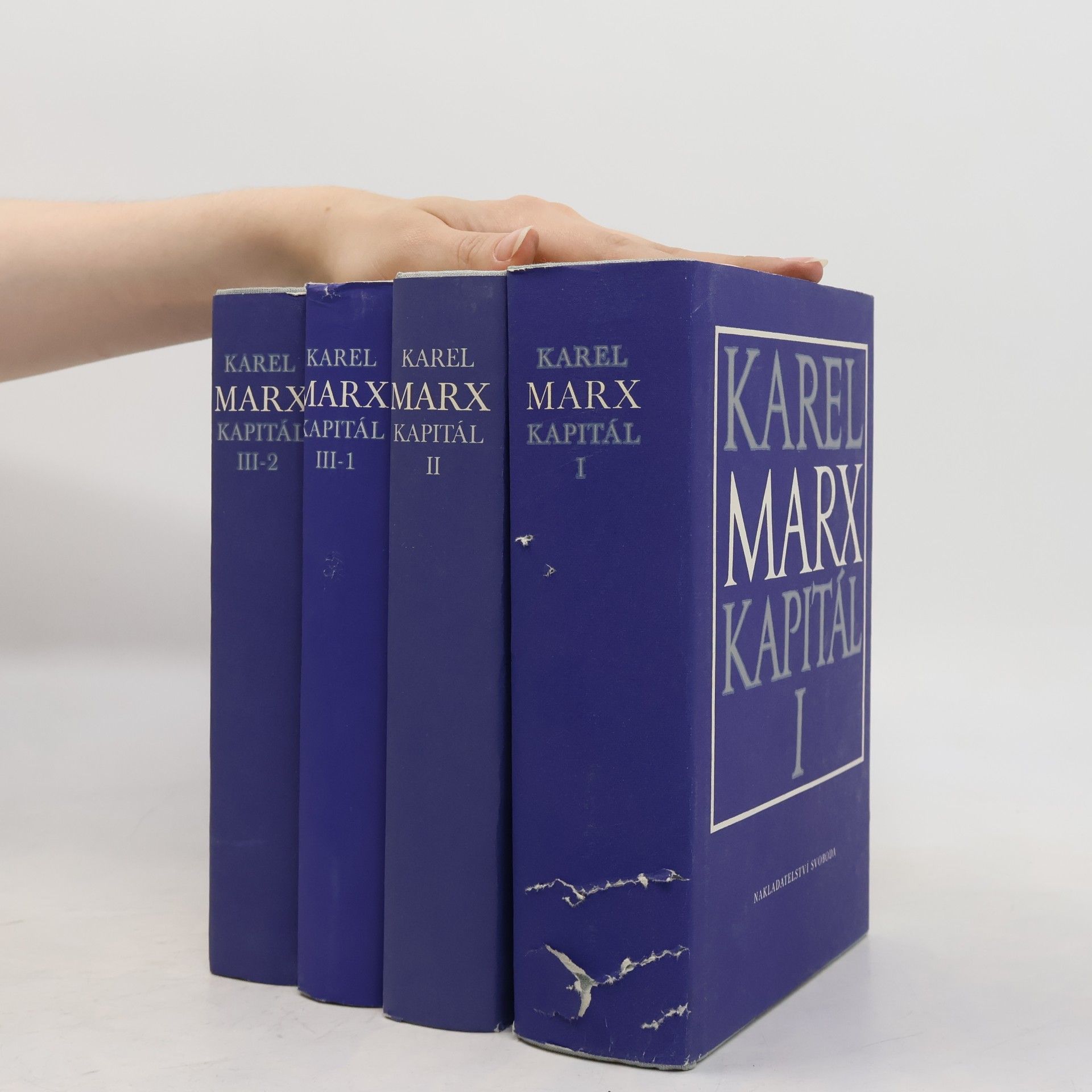 Karl Marx Kapitál. Kritika politické ekonomie I-III (3 díly ve čtyřech svazcích, komplet)