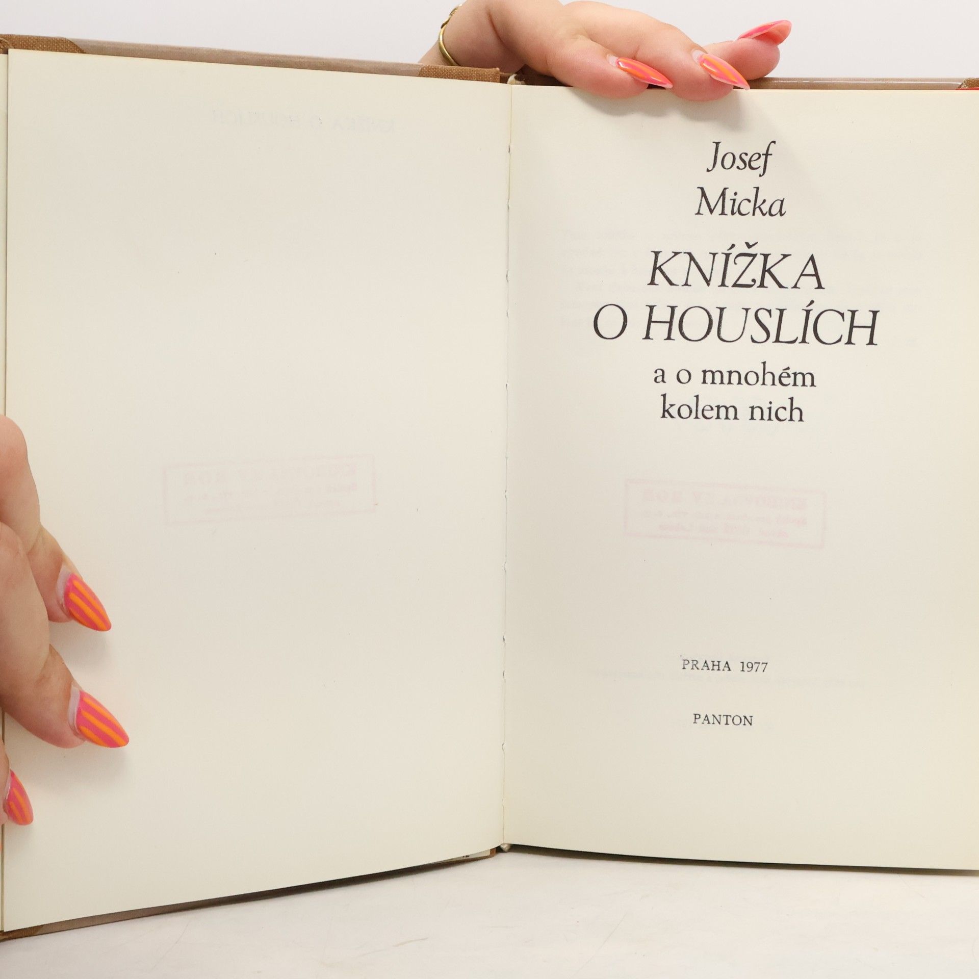 Josef Ladislav Micka Knížka o houslích a o mnohém kolem nich