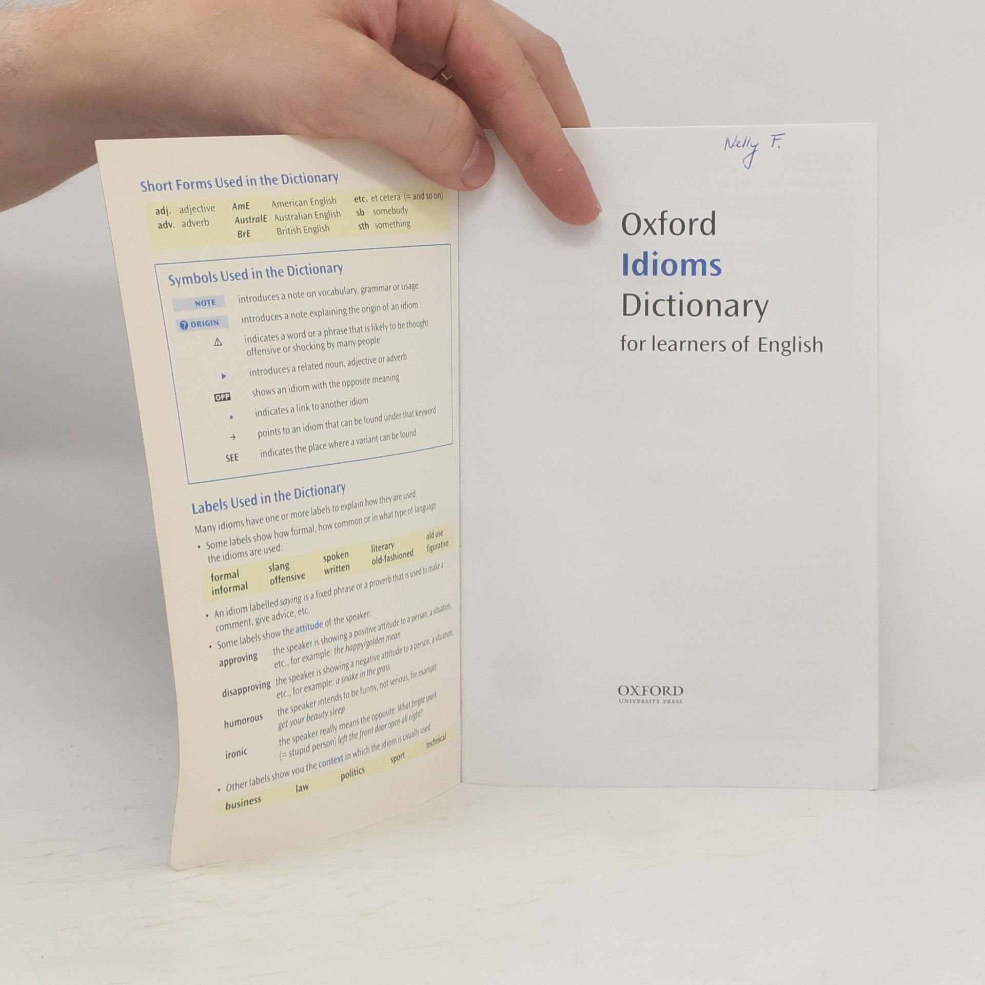 Dilys Parkinson Oxford Idioms Dictionary for learners of English