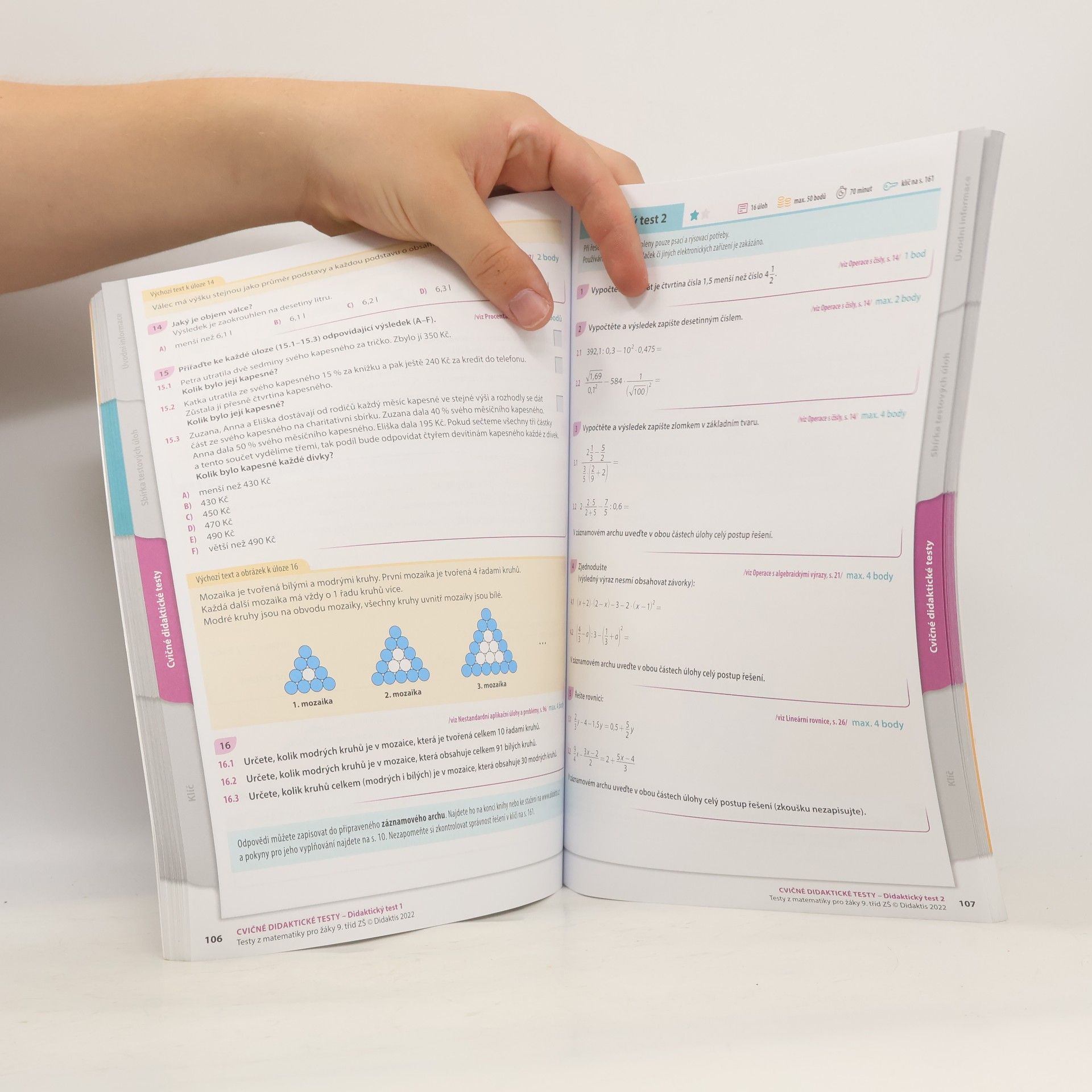 Various authors Testy 2023-2024 z matematiky pro žáky 9. tříd ZŠ