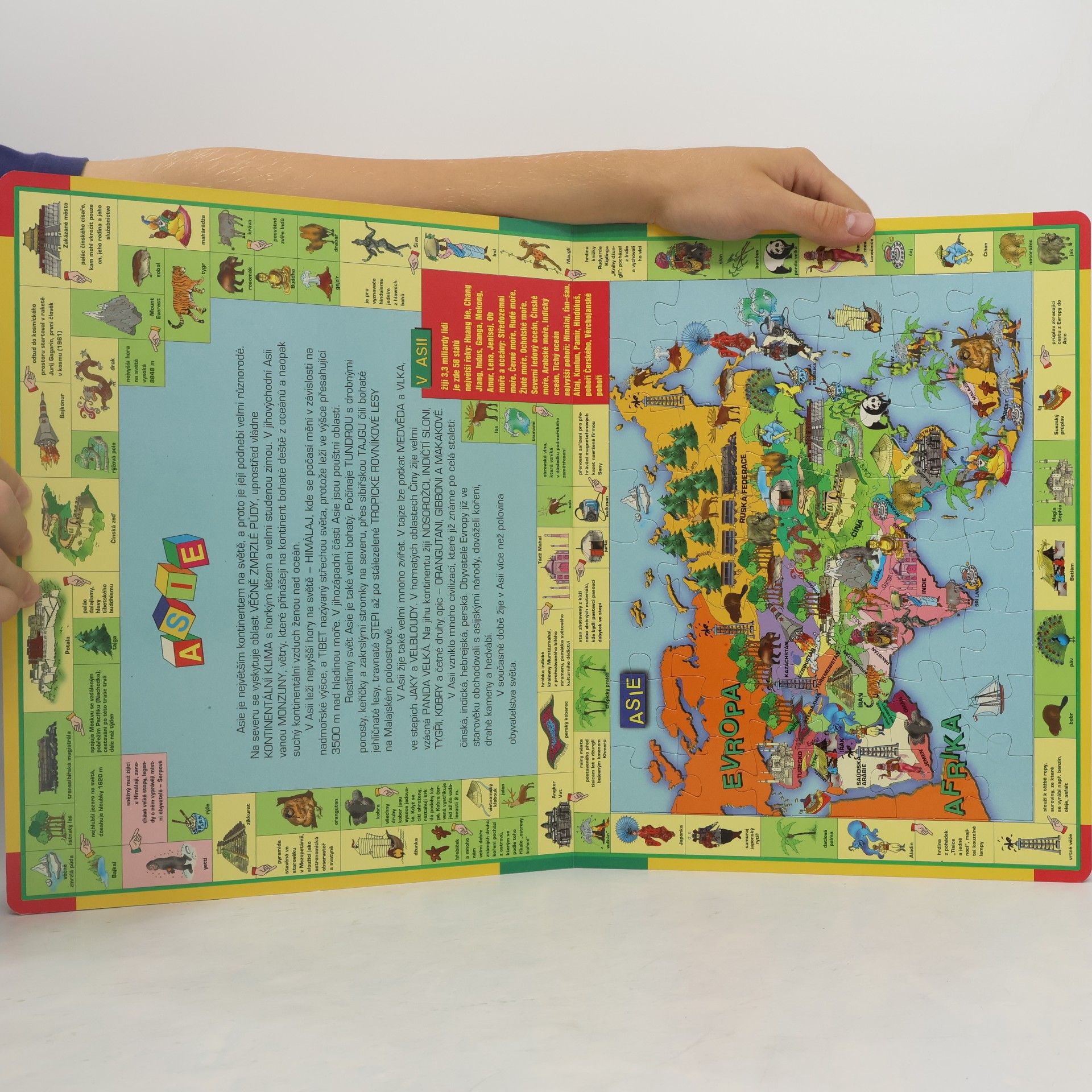 Kolektív autorov Ilustrovaný atlas světa. 6 x puzzle