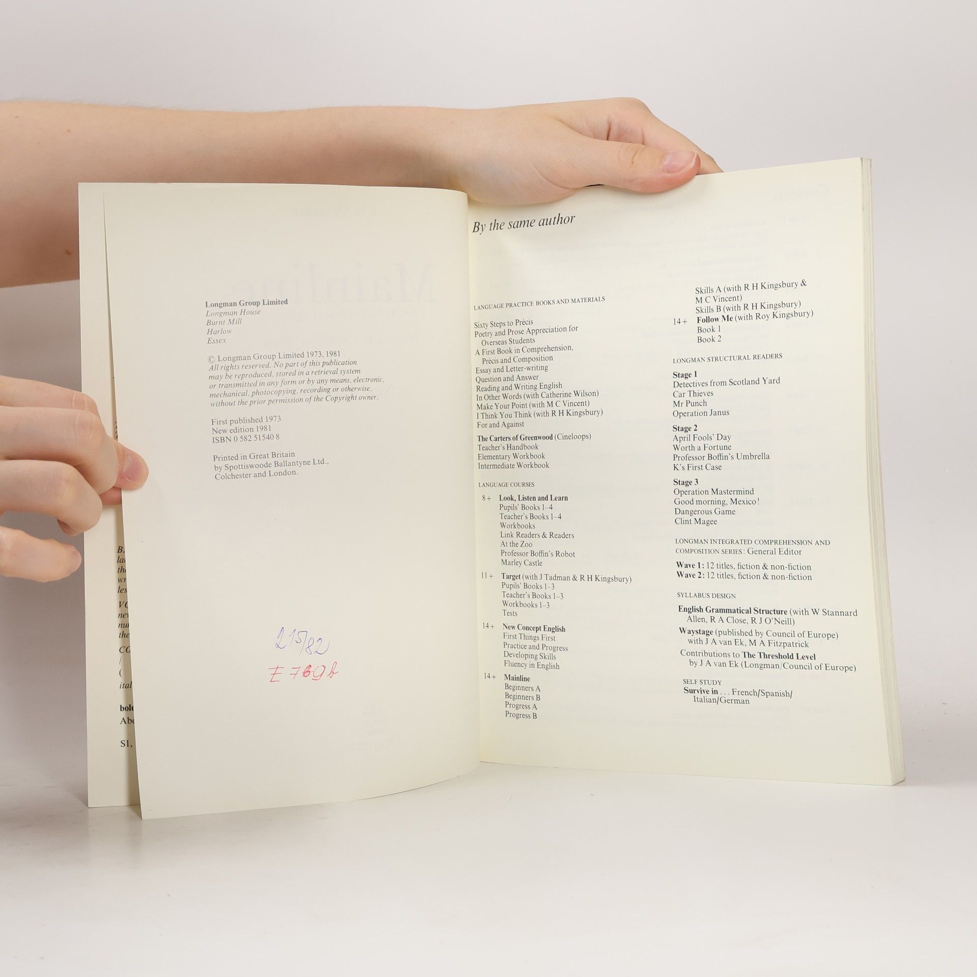 Louis George Alexander Mainline. Progress B. Students' Book