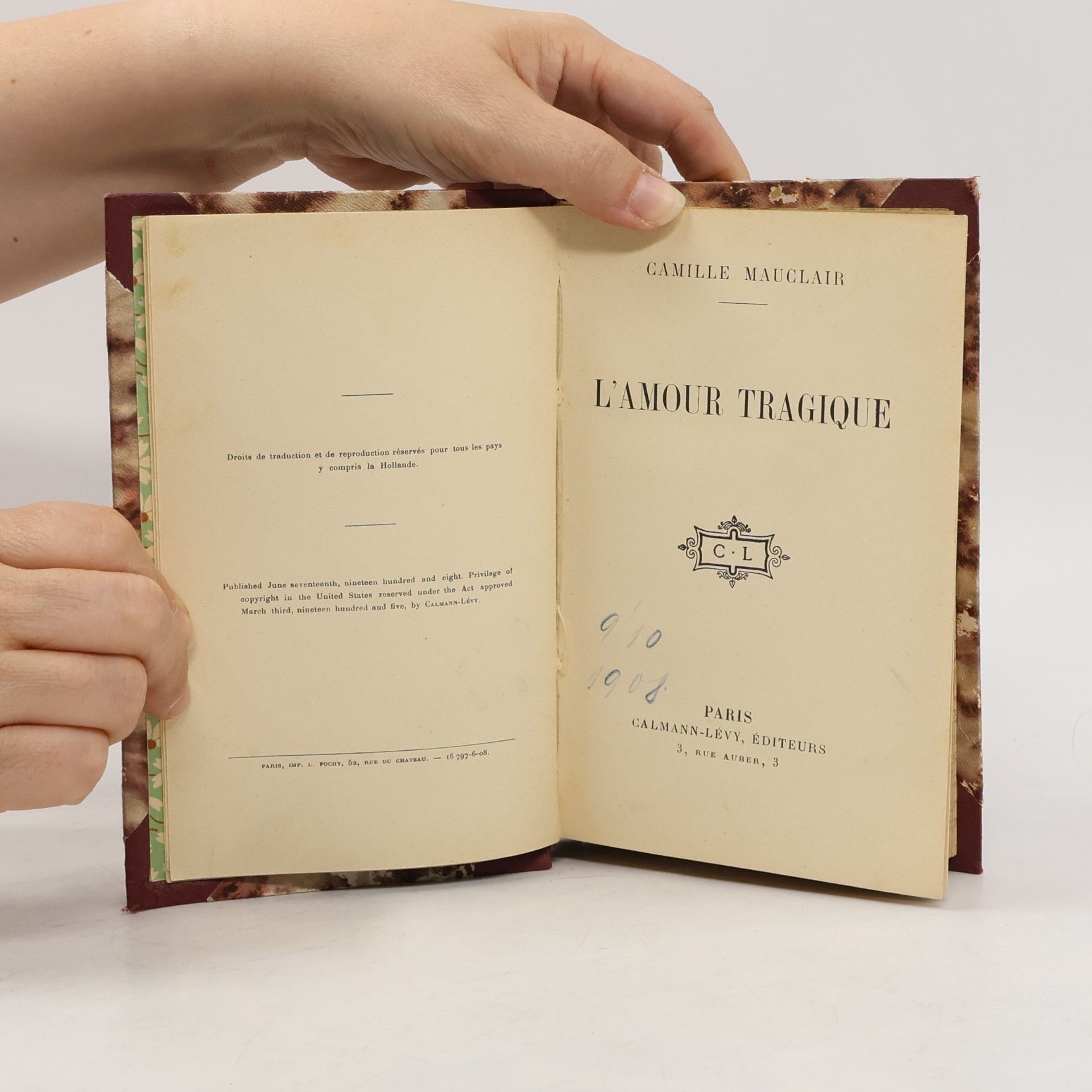 Camille Mauclair L'amour tragique