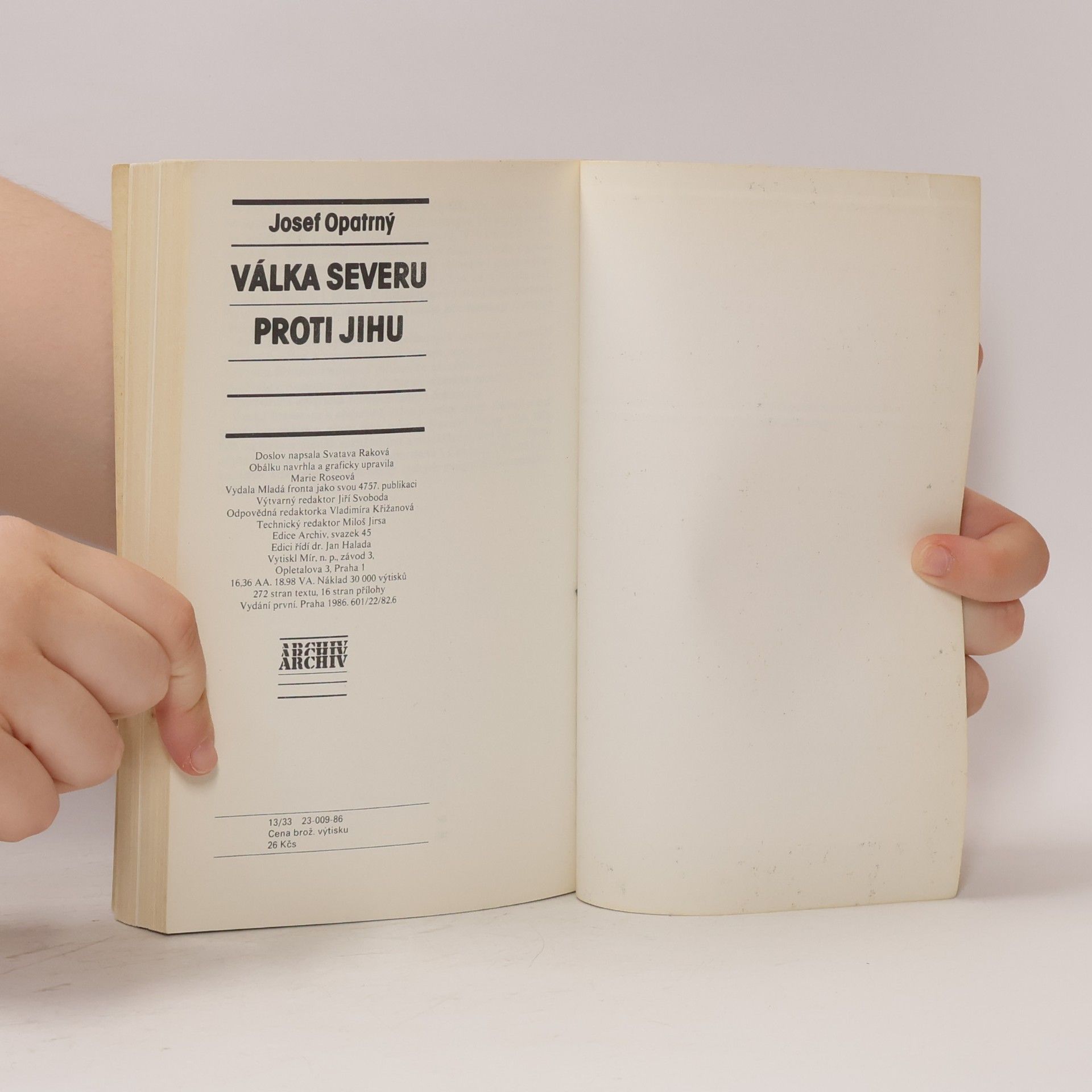 Josef Opatrný Válka Severu proti Jihu