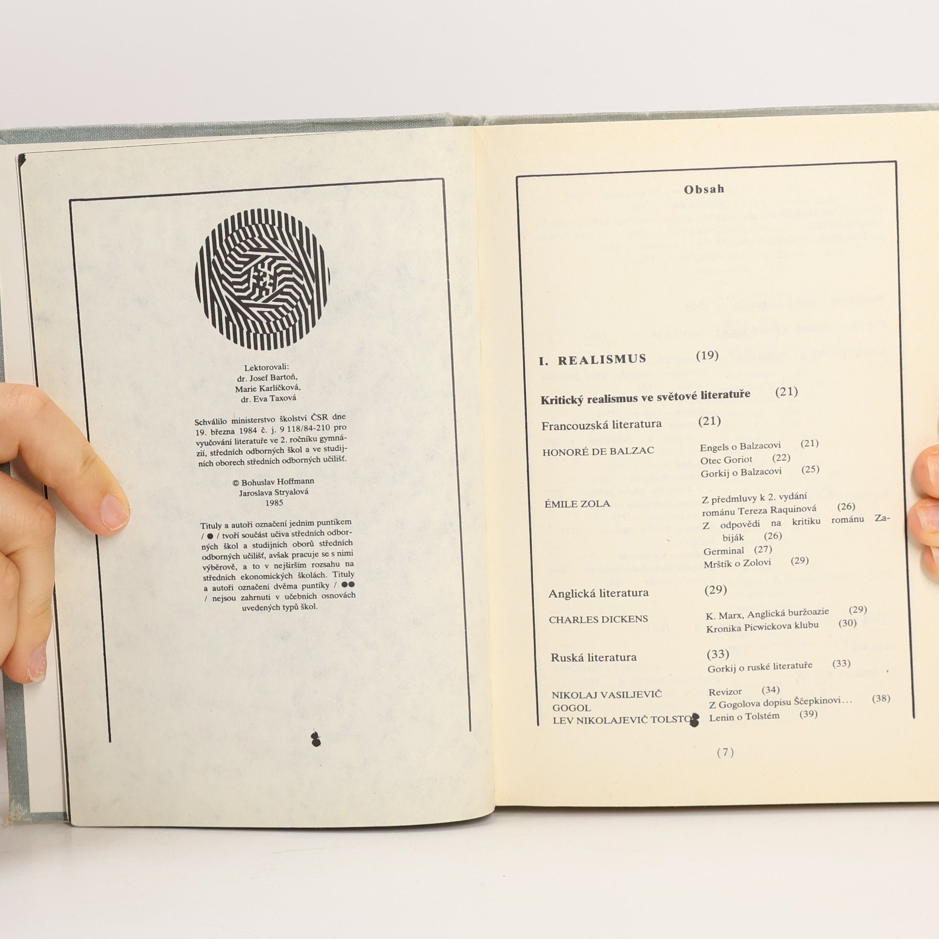 Bohuslav Hoffmann Literatura II. Pracovní antologie textů