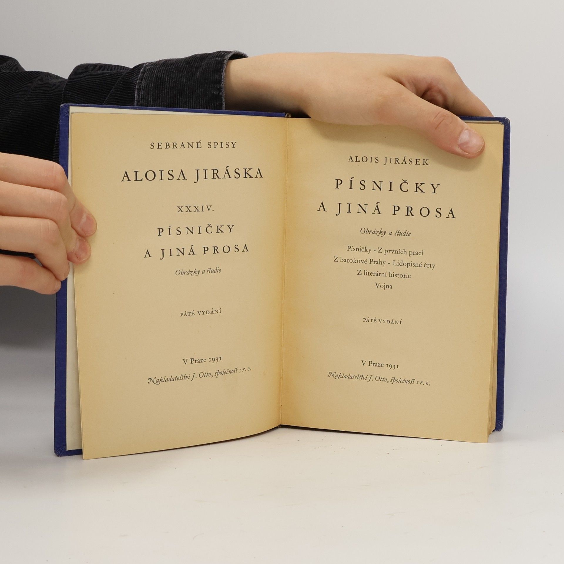 Alois Jirásek Písničky a jiná prosa. Obrázky a studie