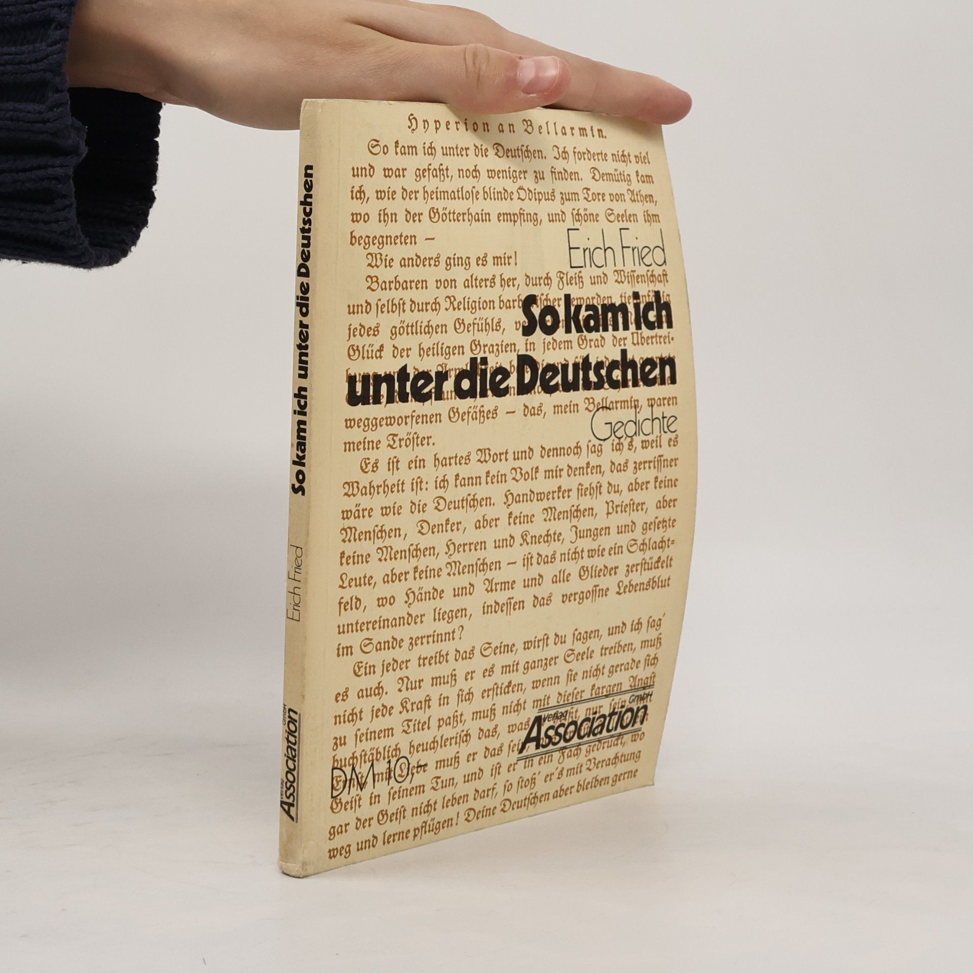 Erich Fried So kam ich unter die Deutschen