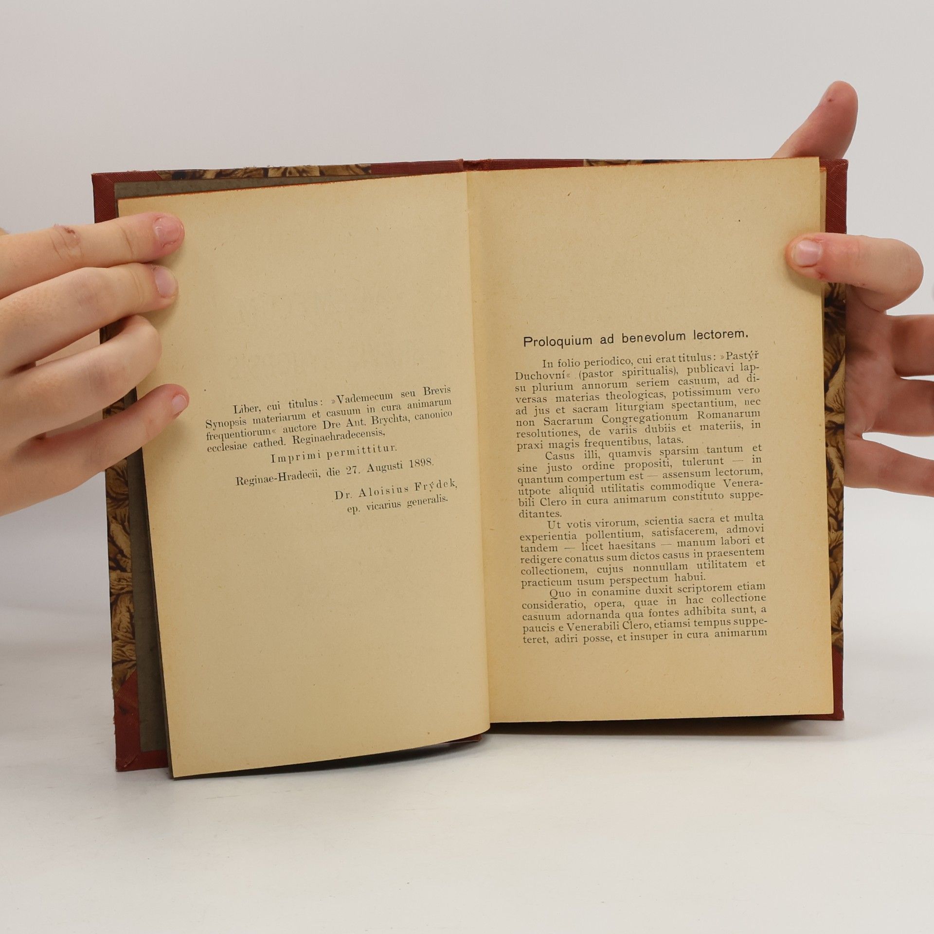 Antonín Brychta Vademecum seu Brevis Synopsis Materiarum et Casuum in Cura Animarum Frequentiorum