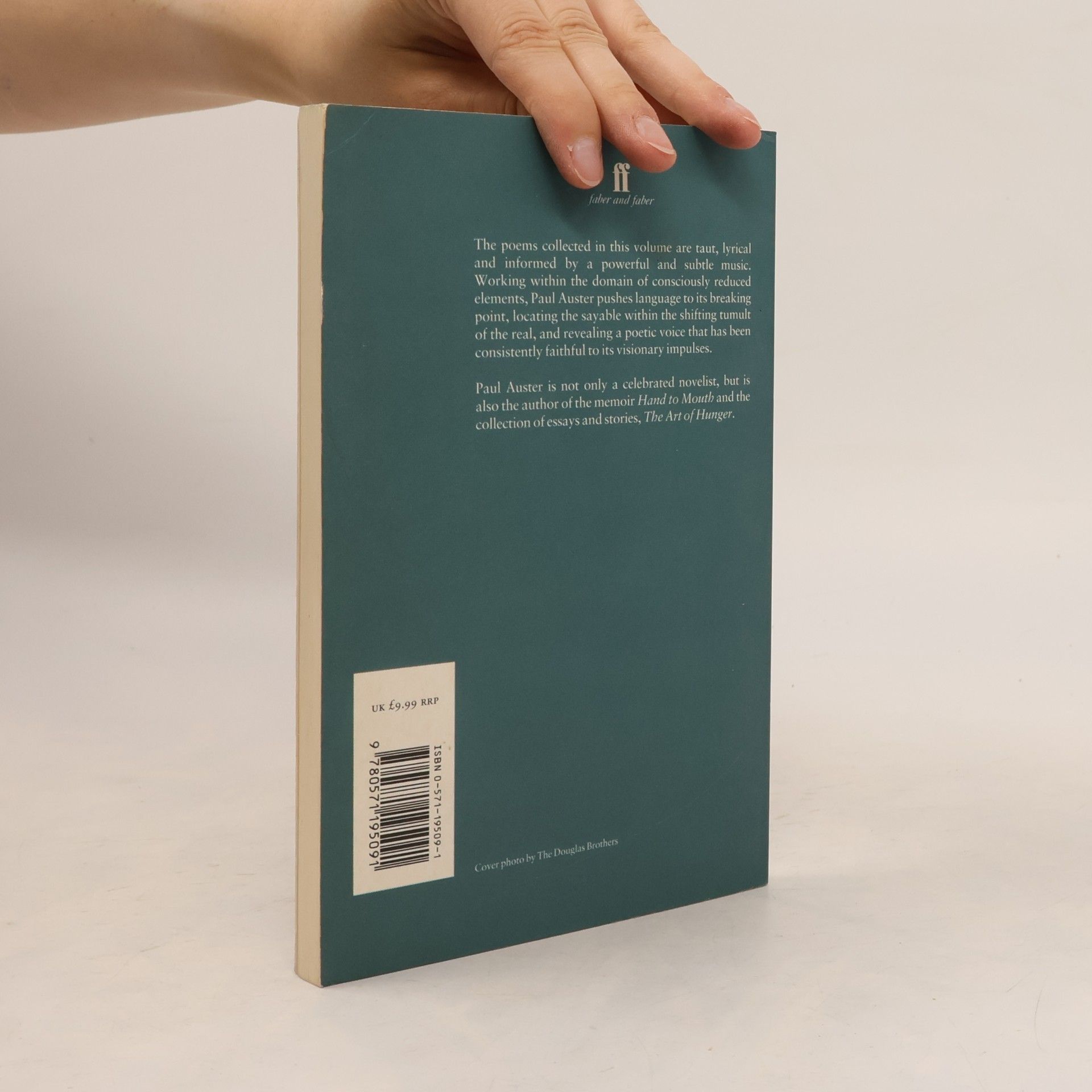 Paul Auster Faber Poetry: Selected Poems of Paul Auster