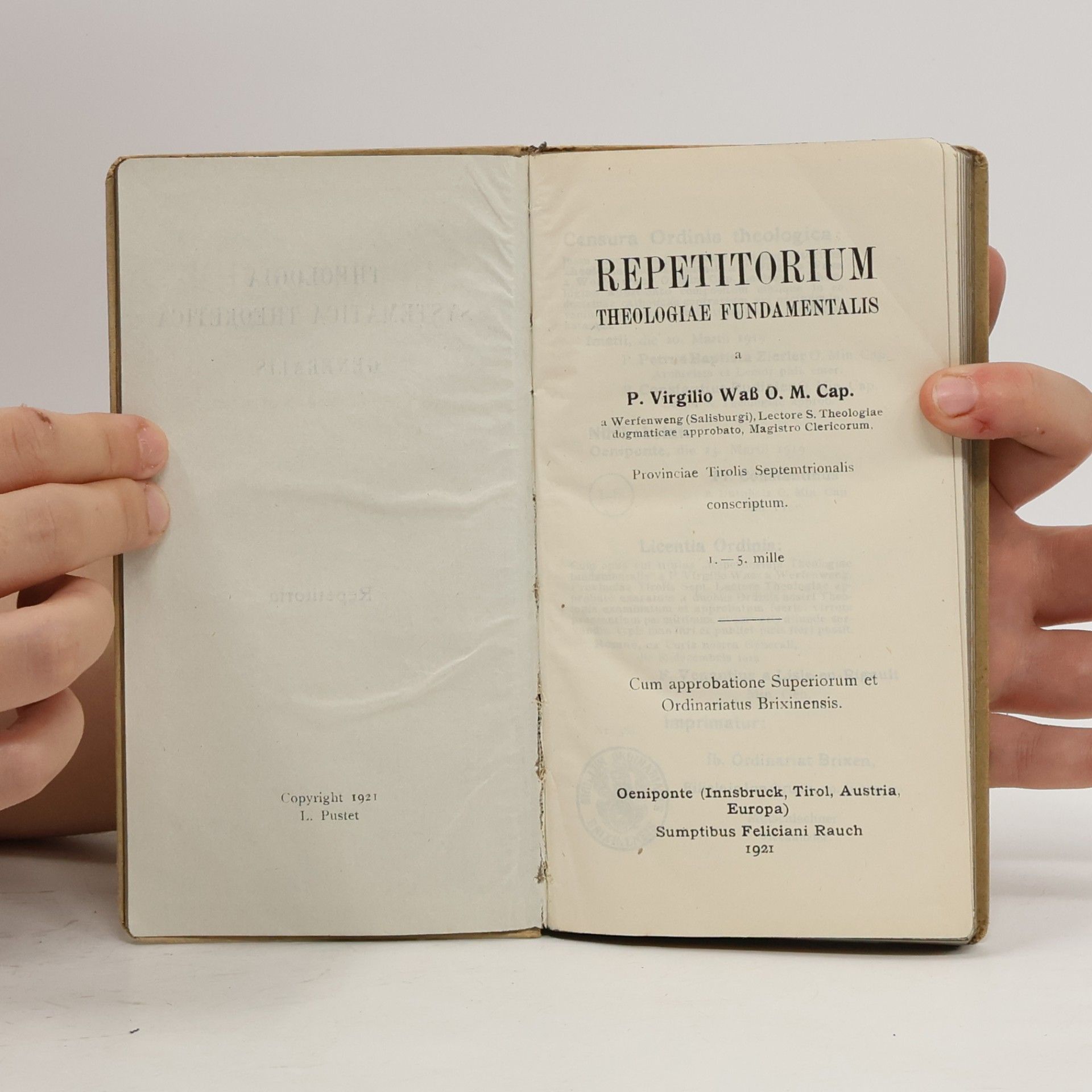 Virgilius Wass Repetitorium Theologiae Fundamentalis