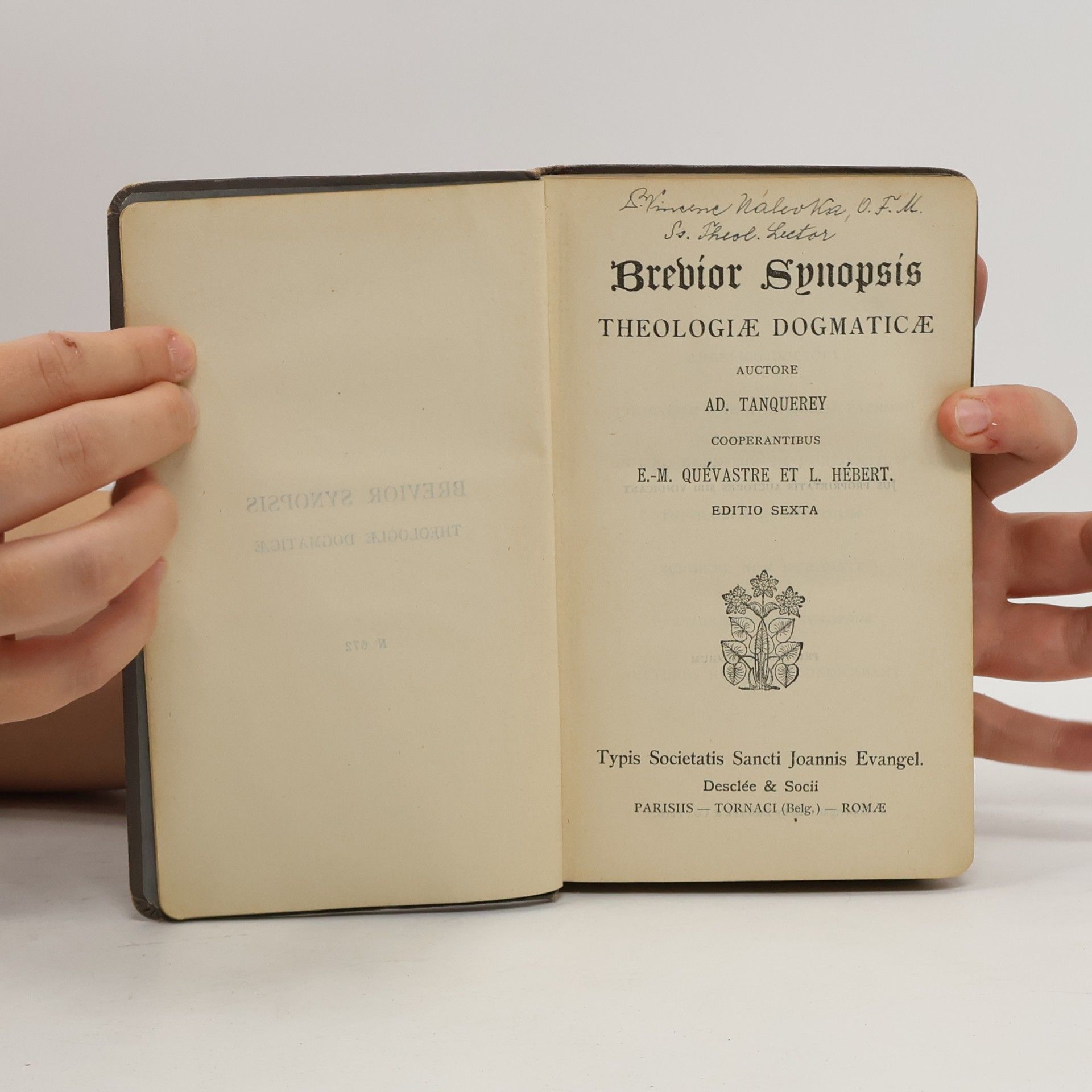 Adolphe Tanquerey Brevior synopsis