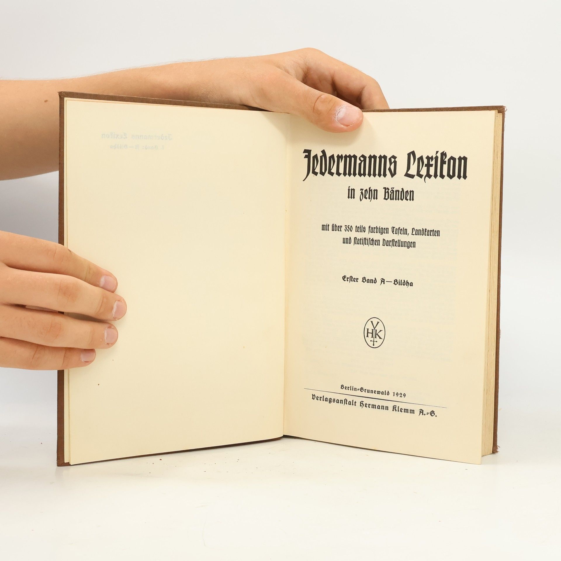 Autorenkollektiv Jedermanns Lexikon in zehn Bänden. Erster Band A-Bildha
