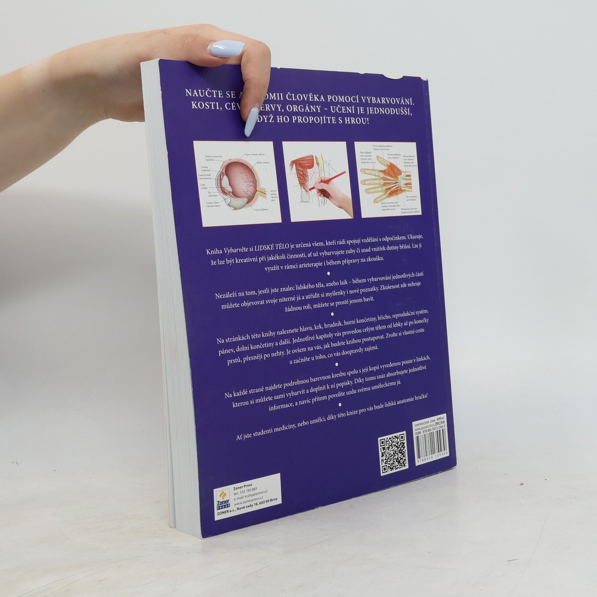 Evelína Kovácsová Vybarvěte si lidské tělo : anatomie - 215 ilustrací s popisky