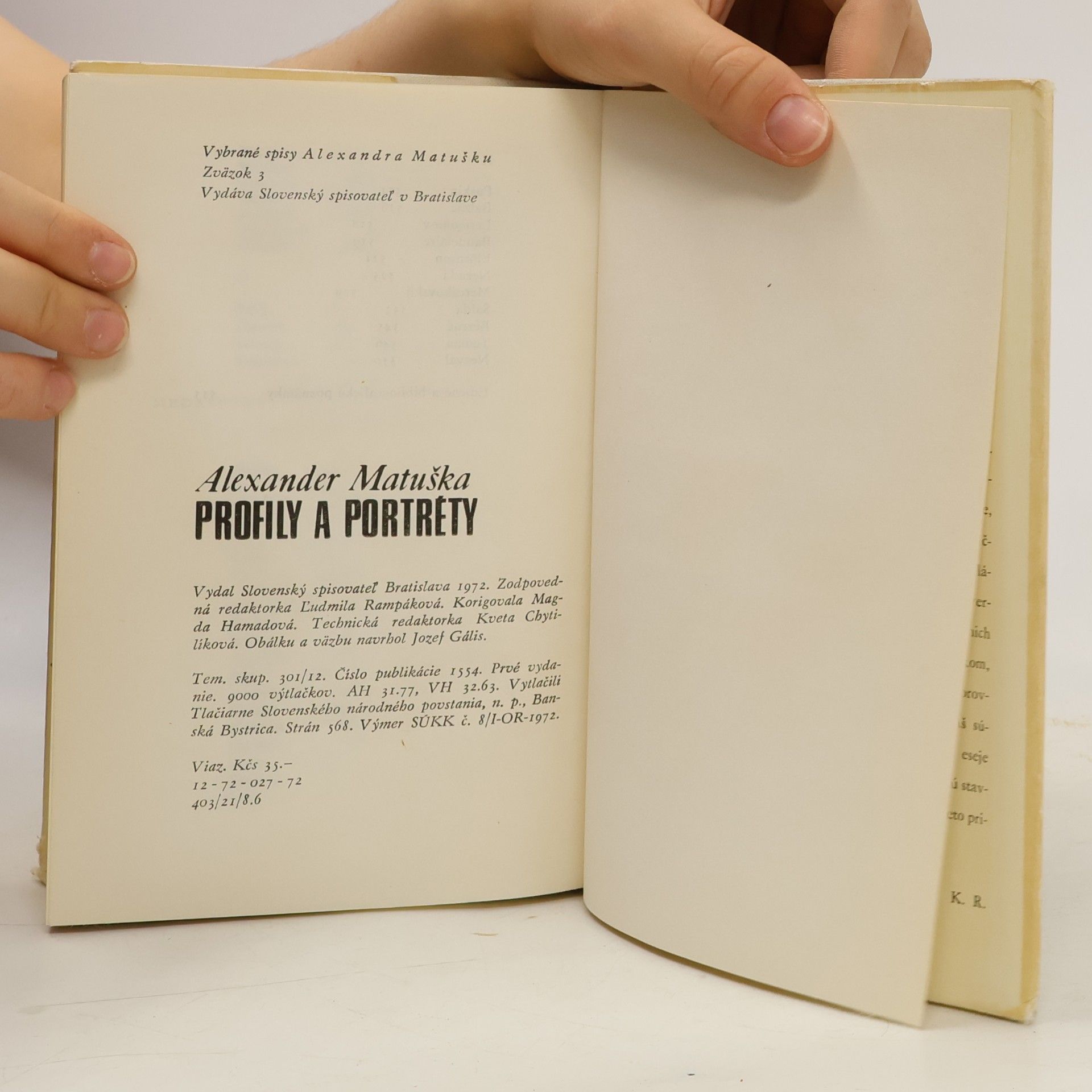 Alexander Matuška Profily a portréty