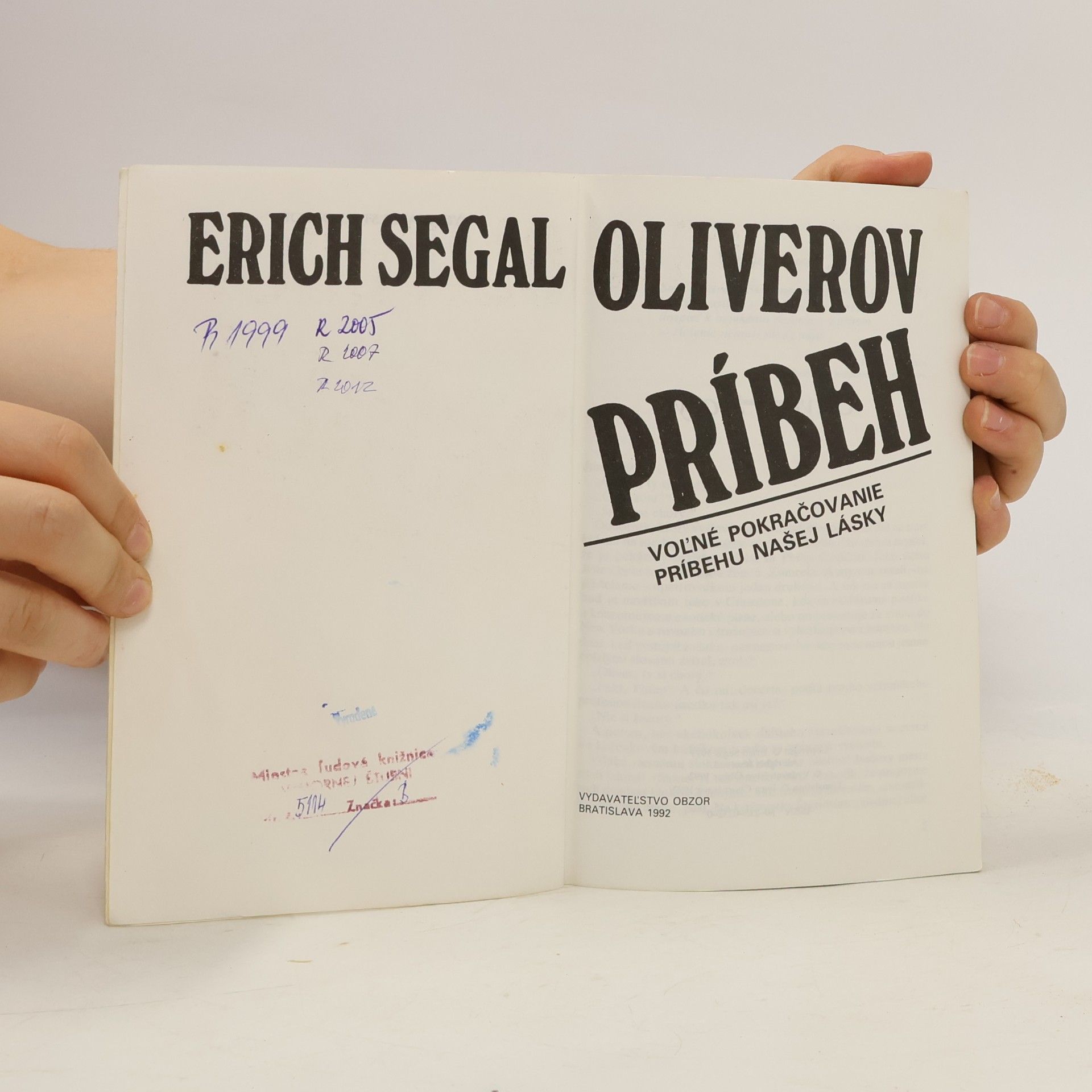 Erich Segal Oliverov príbeh