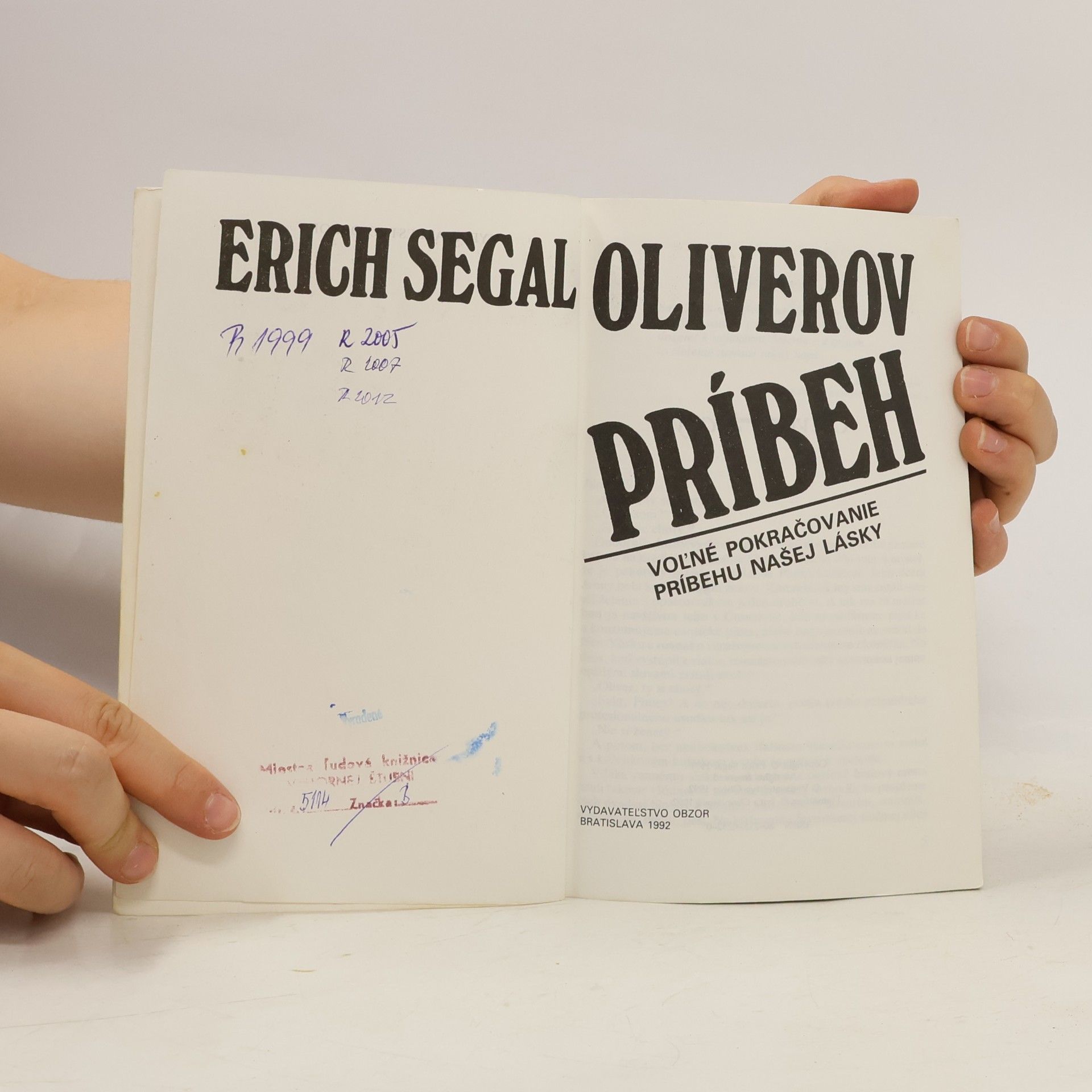 Erich Segal Oliverov príbeh
