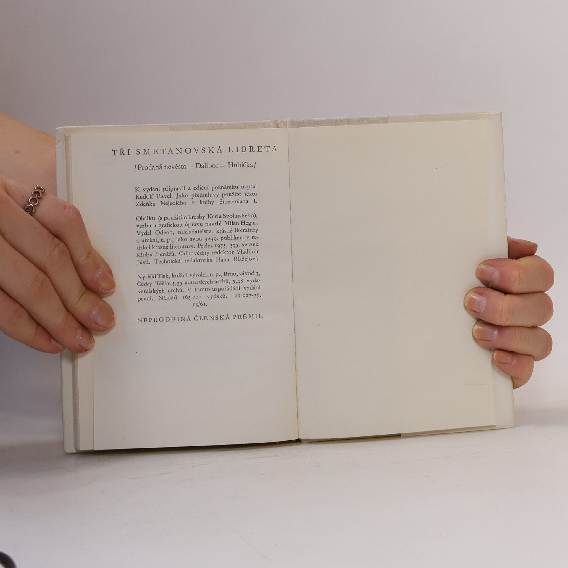 Rudolf Havel Tři Smetanovská libreta