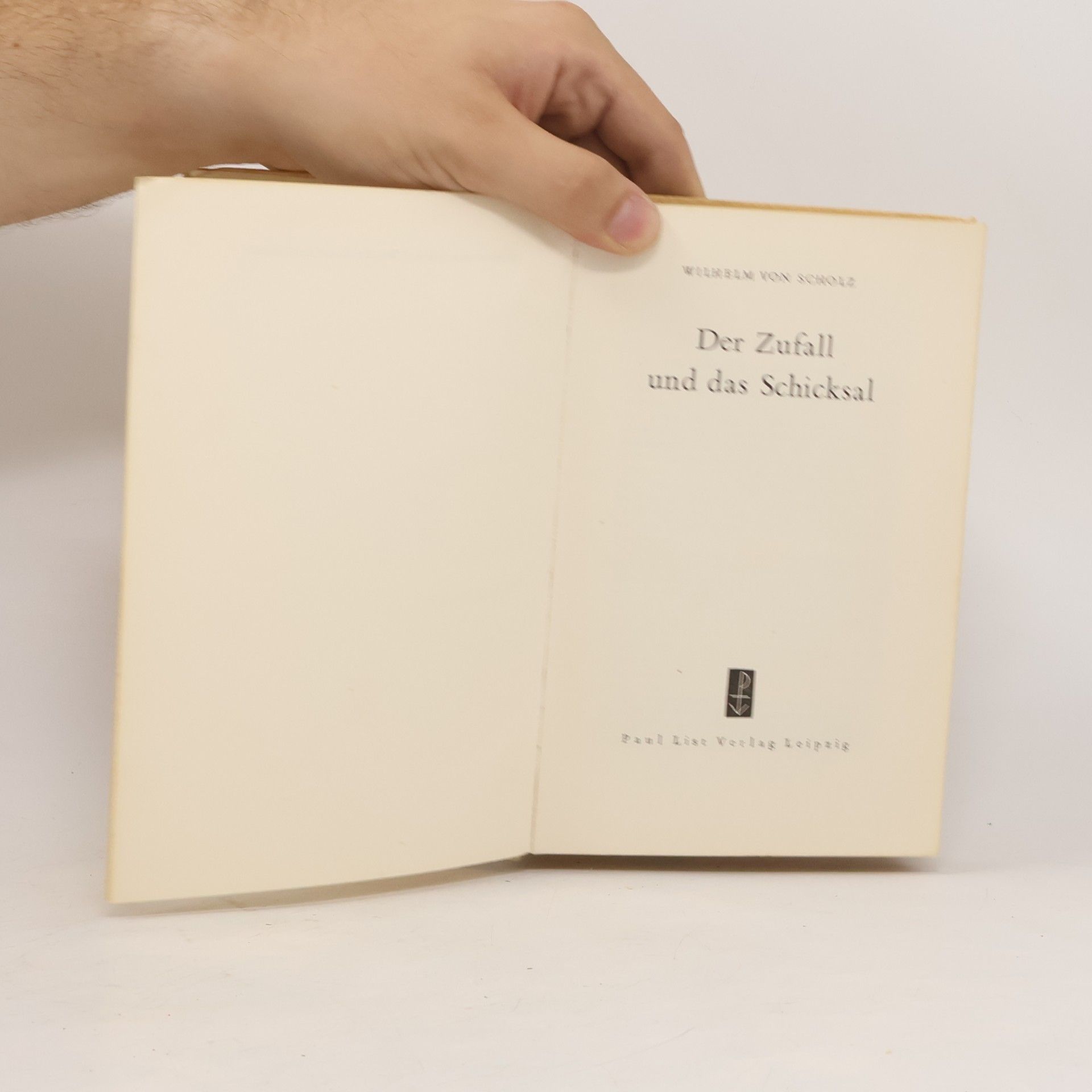 Wilhelm von Scholz Der Zufall und das Schicksal