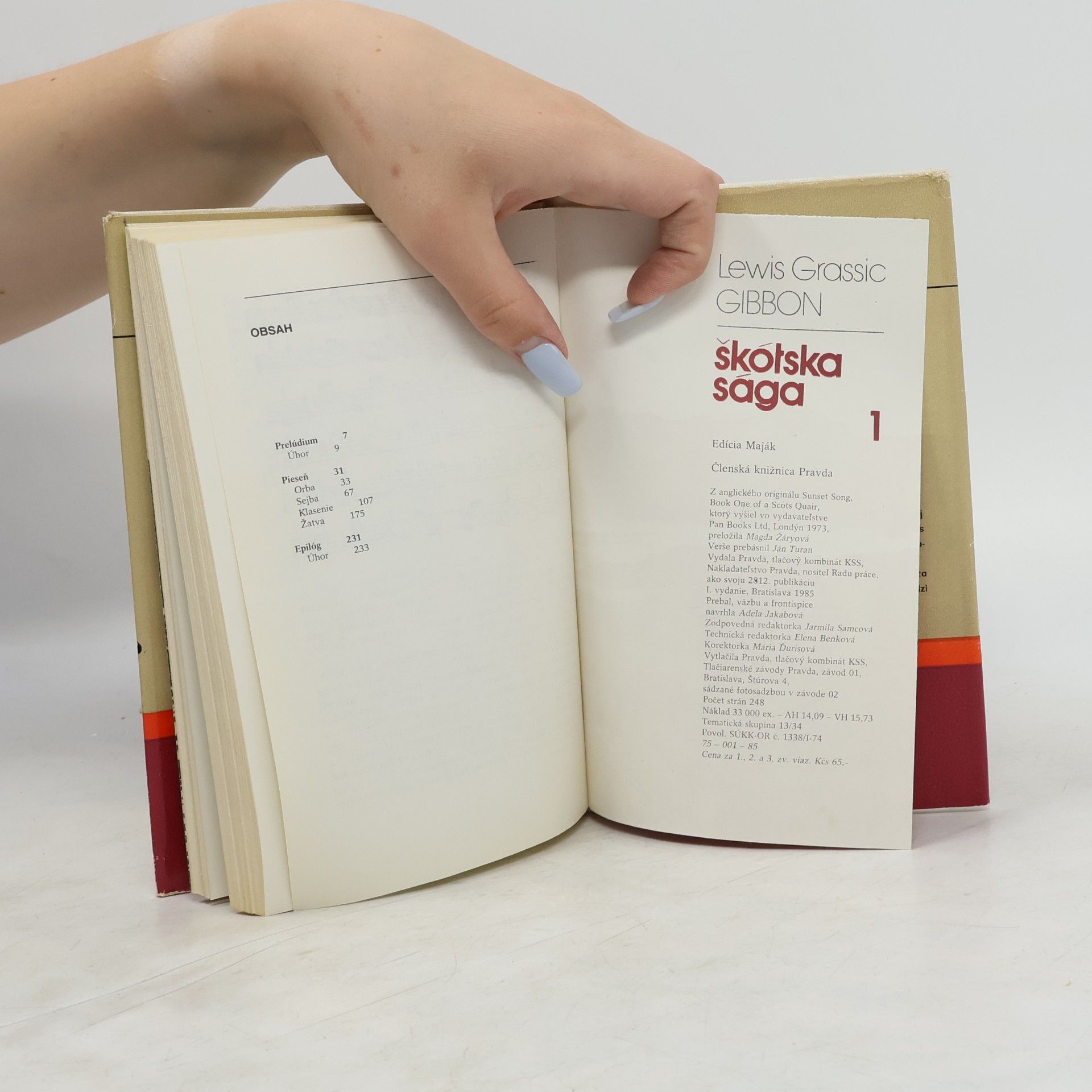 Lewis Grassic Gibbon Škótska sága 1. Pieseň zapadujúceho slnka