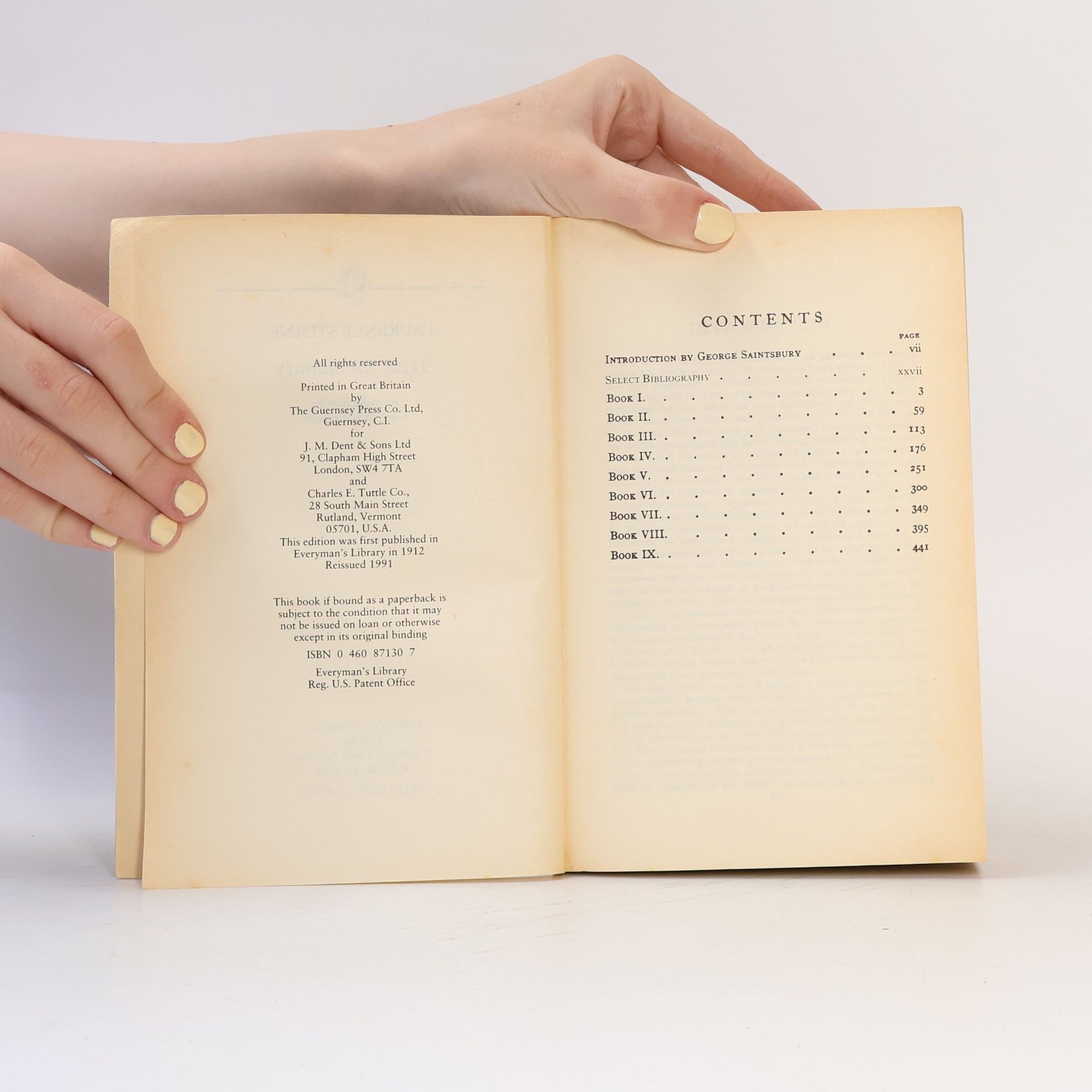 Laurence Sterne Everyman's Library: Tristram Shandy