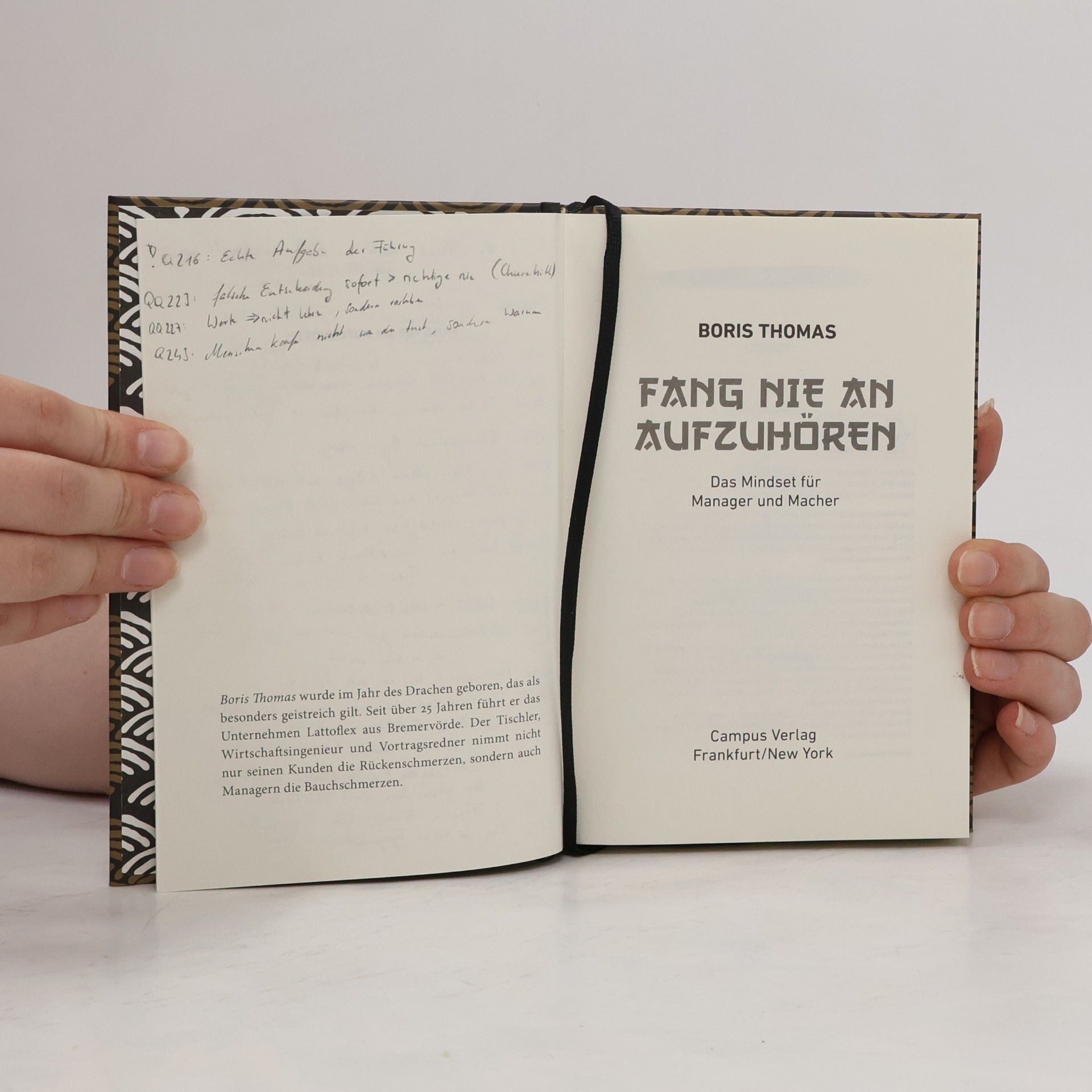 Boris Thomas Fang nie an aufzuhören