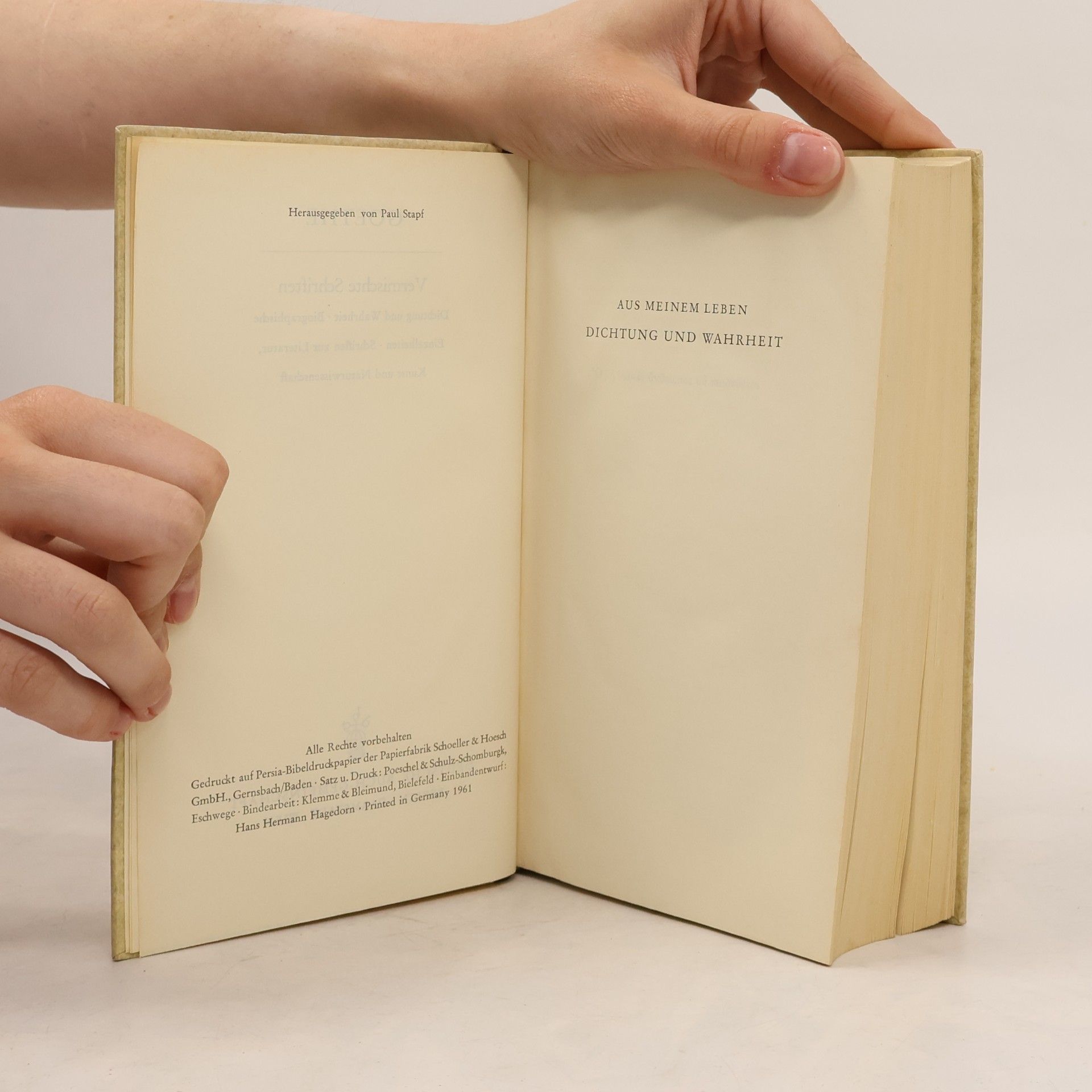 Johann Wolfgang von Goethe Goethe. Dichtung und Wahrheit Schriften