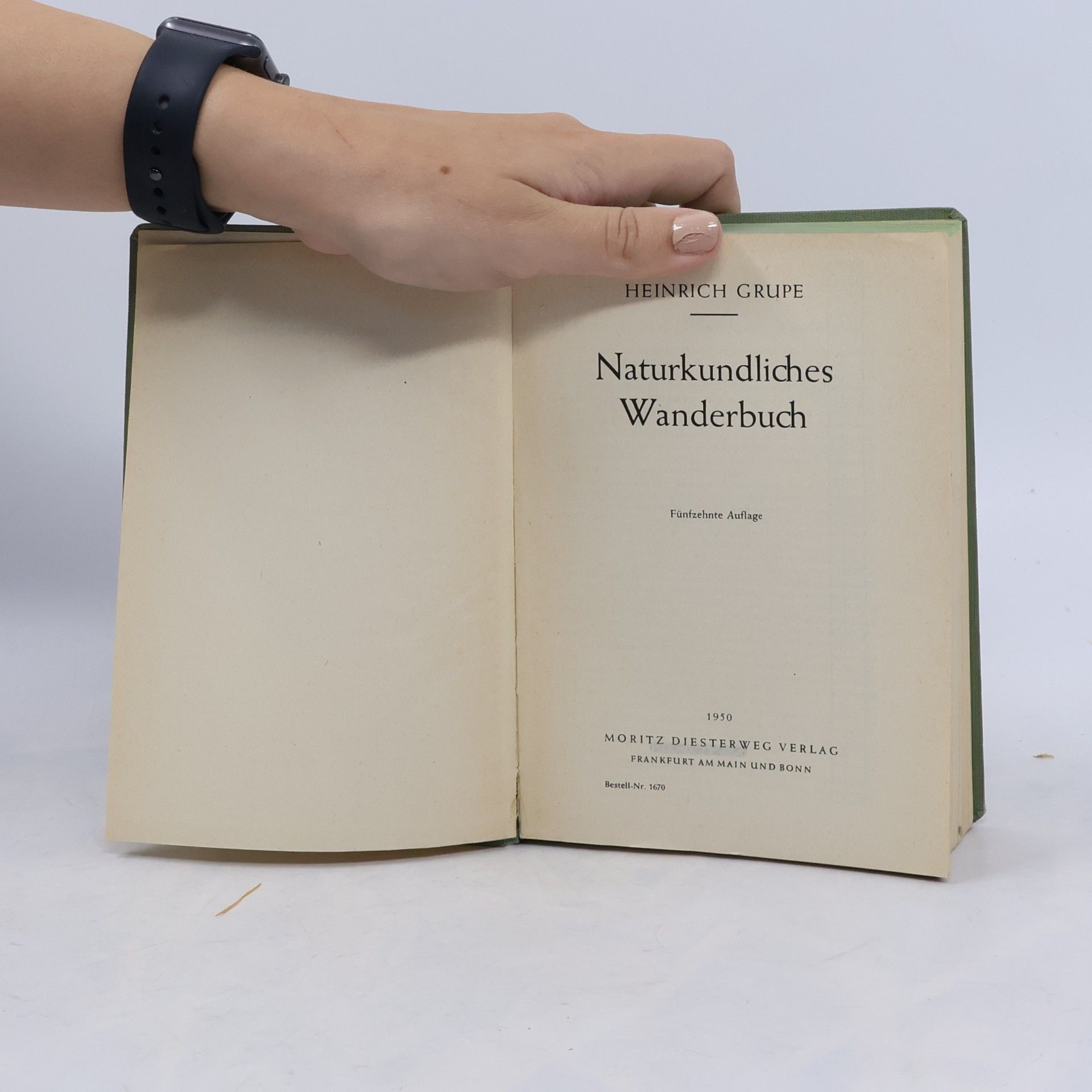 Heinrich Grupe Naturkundliches Wanderbuch