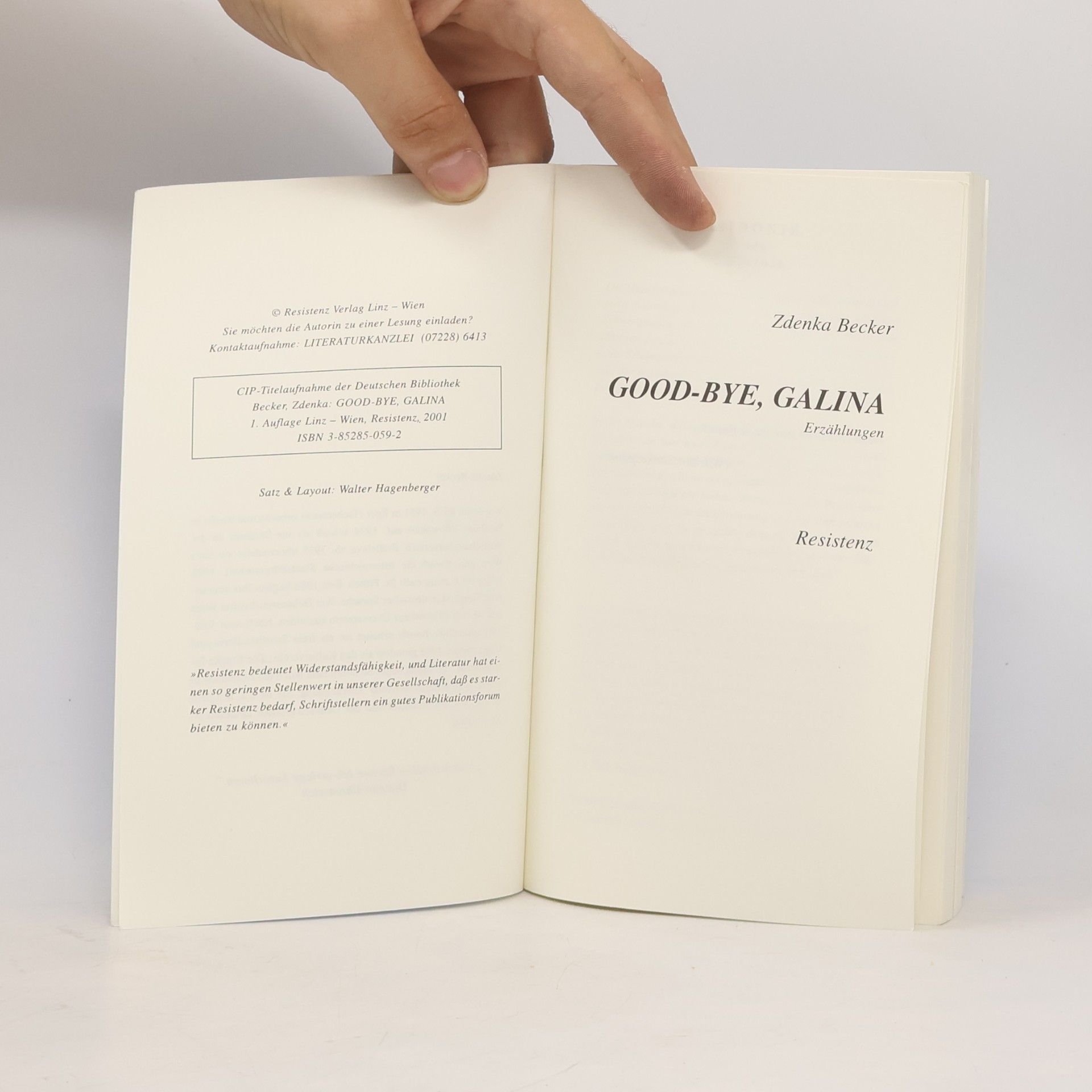 Zdenka Becker Good-Bye, Galina