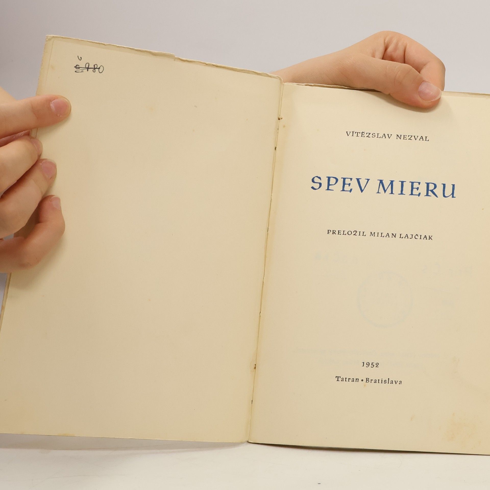 Vítězslav Nezval Spev mieru