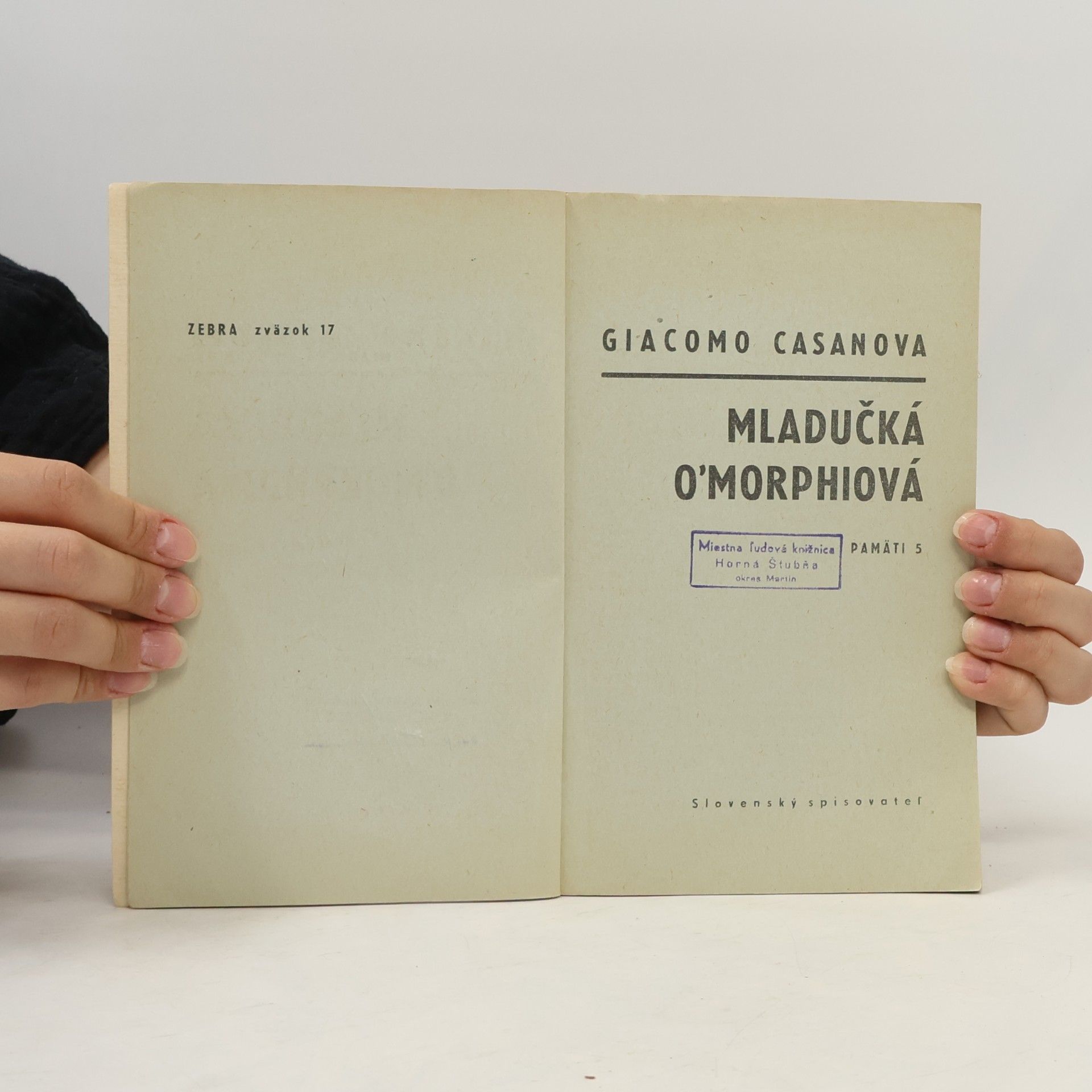 Giacomo Casanova Mladučká O'Morphiová