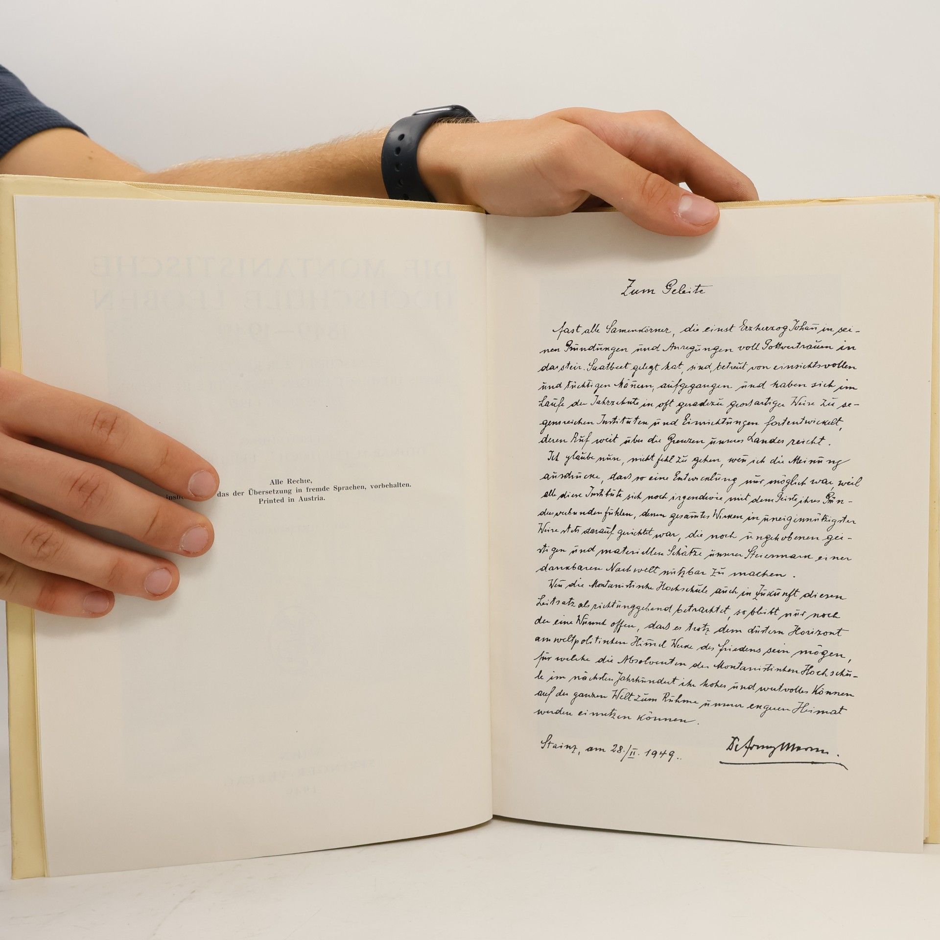 Othmar M. Friedrich Die Montanistische Hochschule Leoben 1849-1949