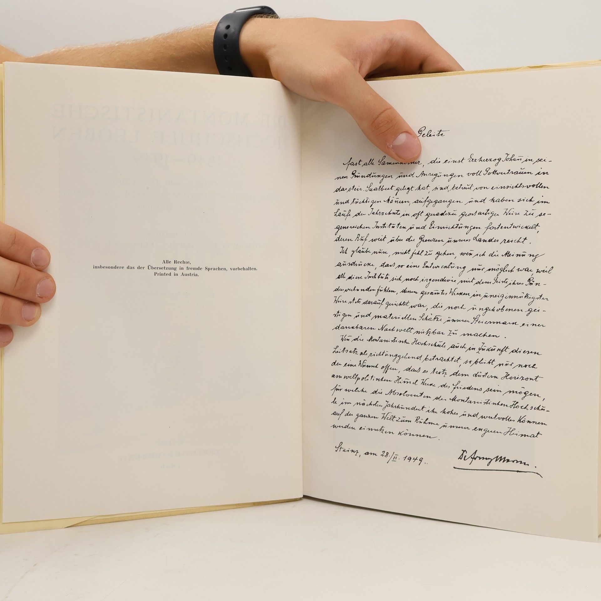 Othmar M. Friedrich Die Montanistische Hochschule Leoben 1849-1949