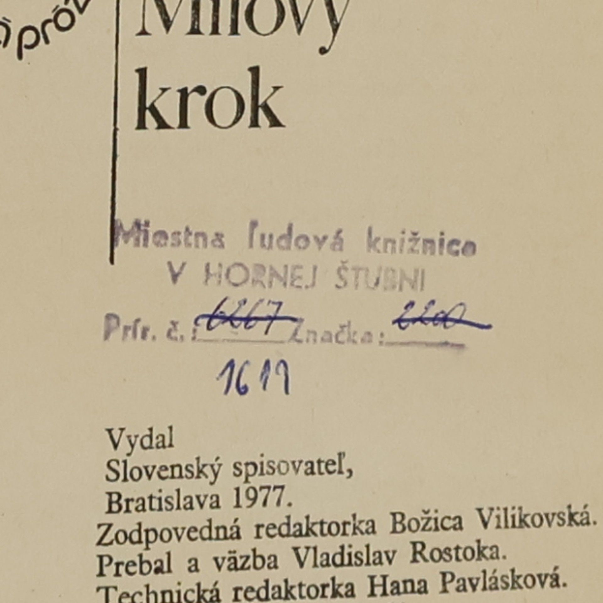 Miloš Krno Míľový krok