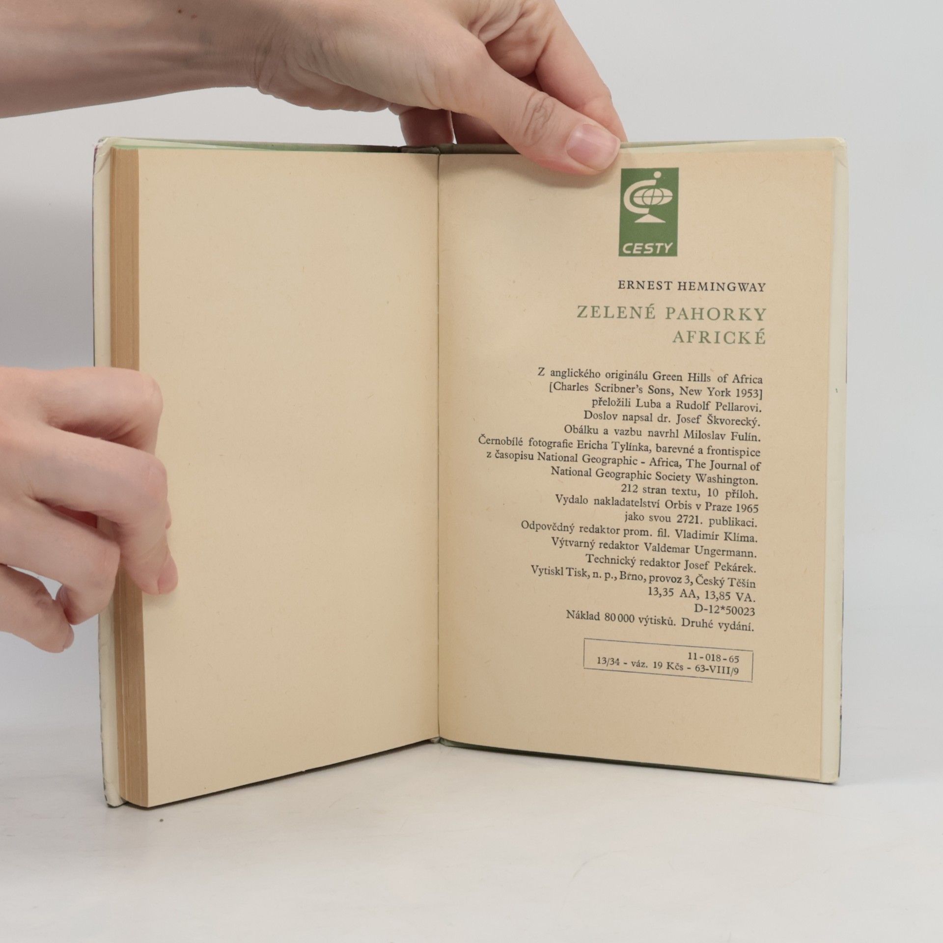 Ernest Hemingway Zelené pahorky africké