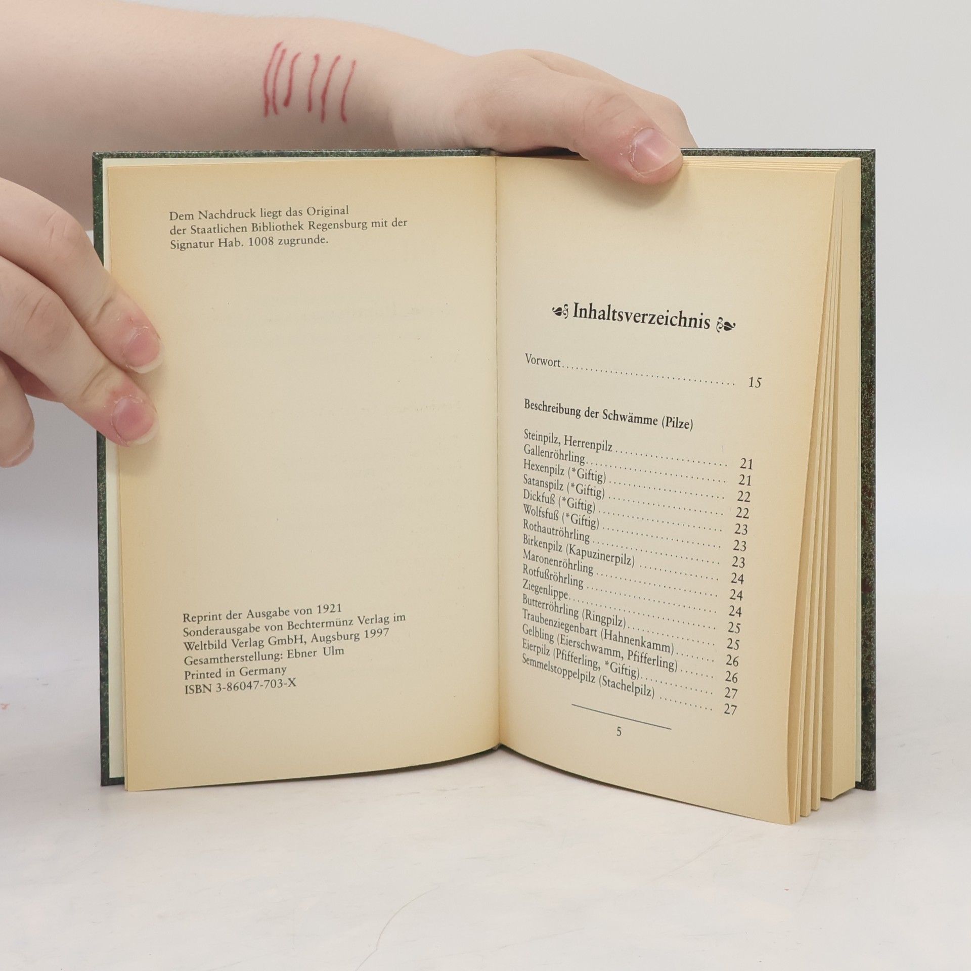 Marie Buchmeier Neues Pilzkochbuch. Reprint 1921
