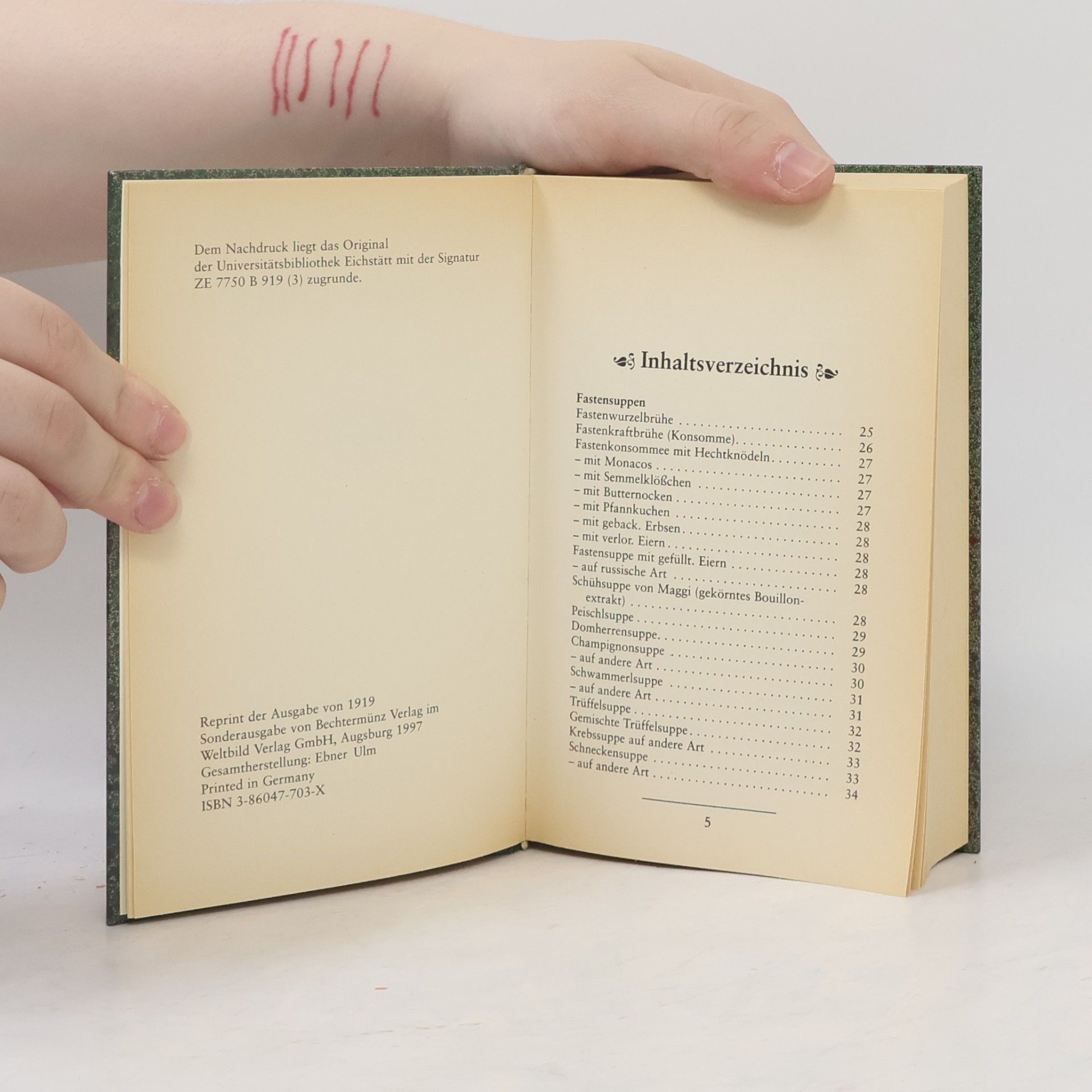 Marie Buchmeier Neues Pilzkochbuch. Reprint 1919