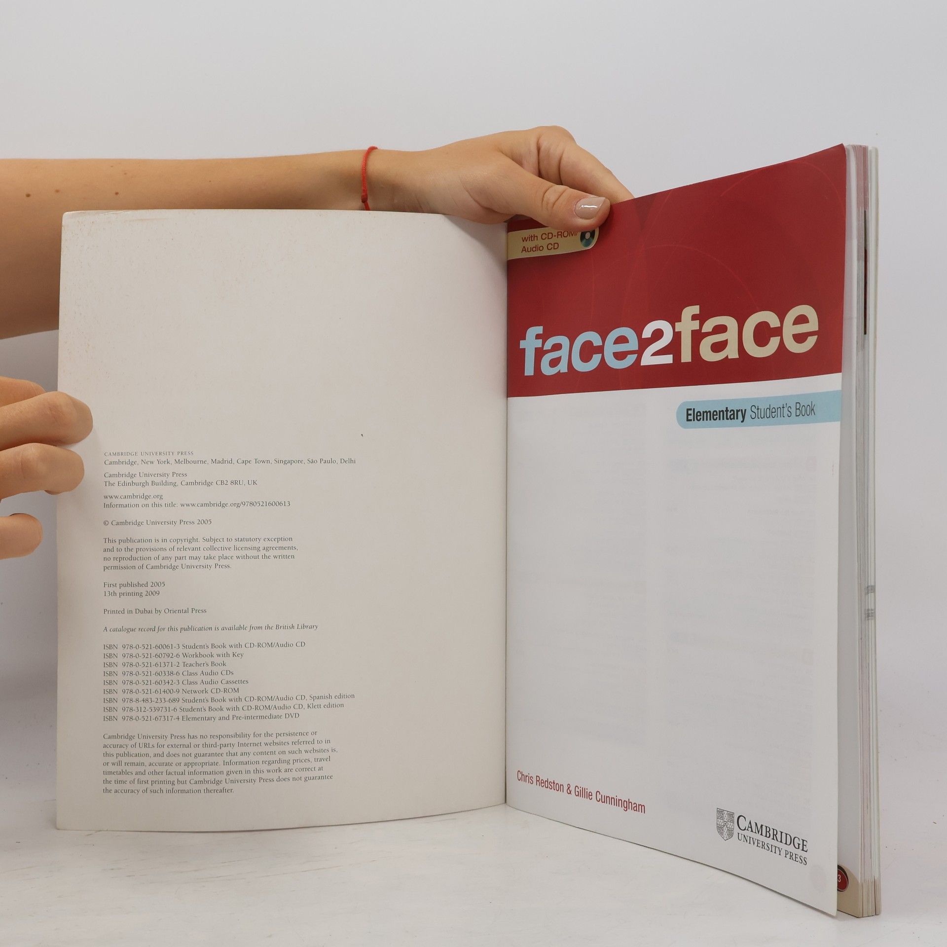 Gillie Cunningham Face2face. Elementary A1 & A2 Student's Book