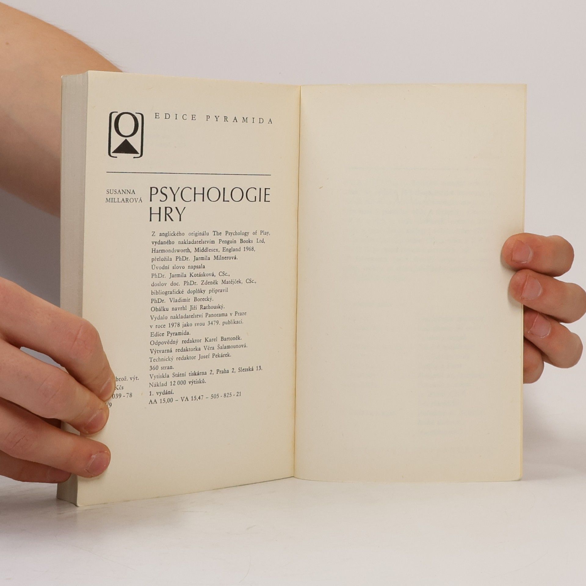 Susanna Millar Psychologie hry